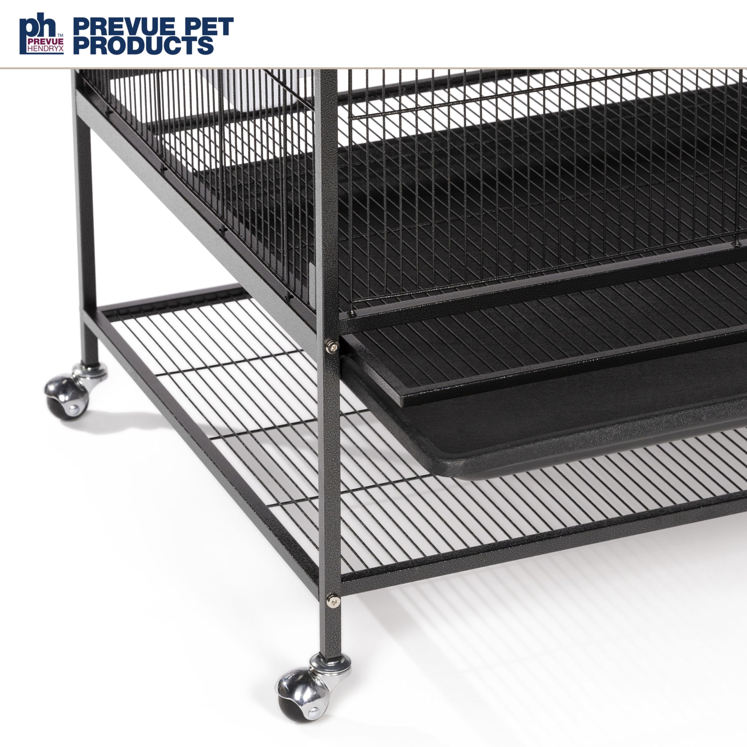 Prevue Hendryx F050 Pet Products Wrought Iron Flight Cage, X-Large, Hammertone Black
