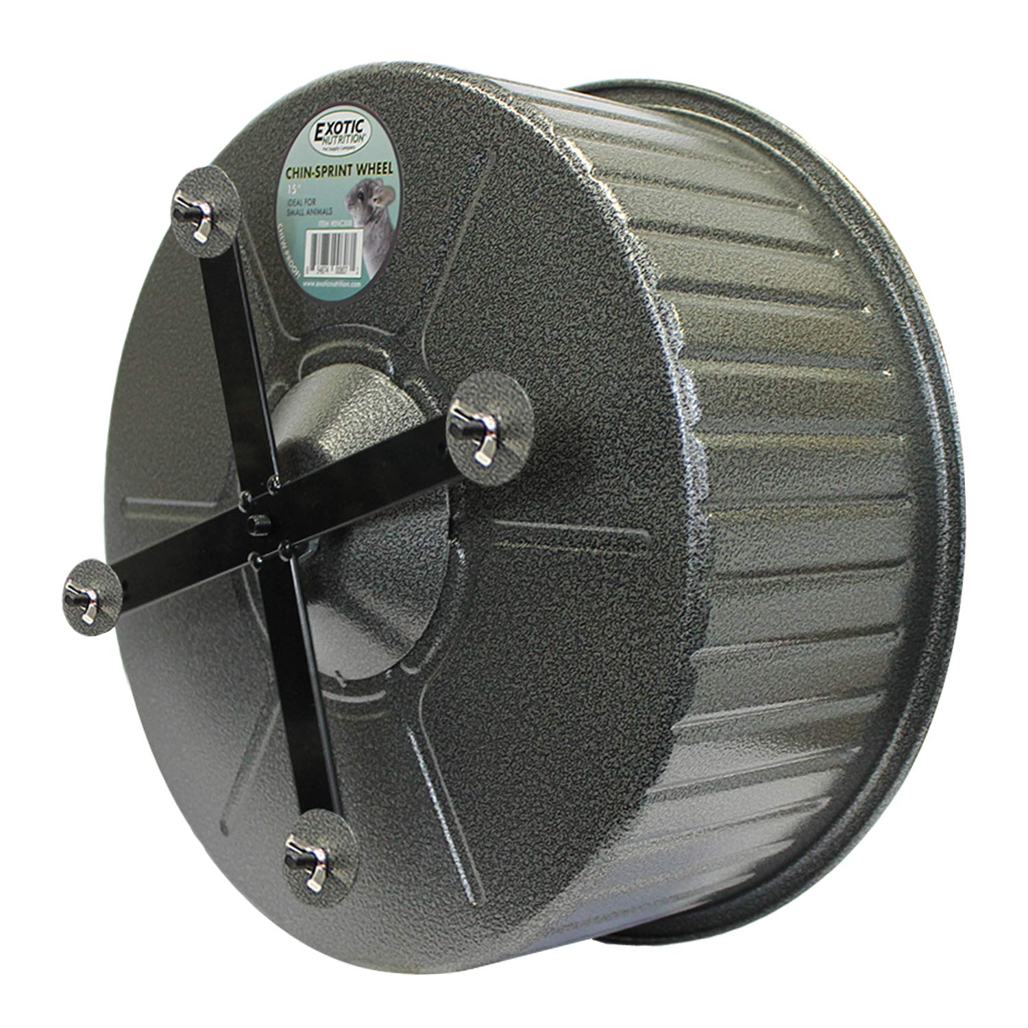 15'' Chin-Sprint : All-Metal Durable, Fast Exercise Wheel - For Chinchillas, Prairie Dogs, Rats, Degus, Hedgehogs, Opossums & Ot