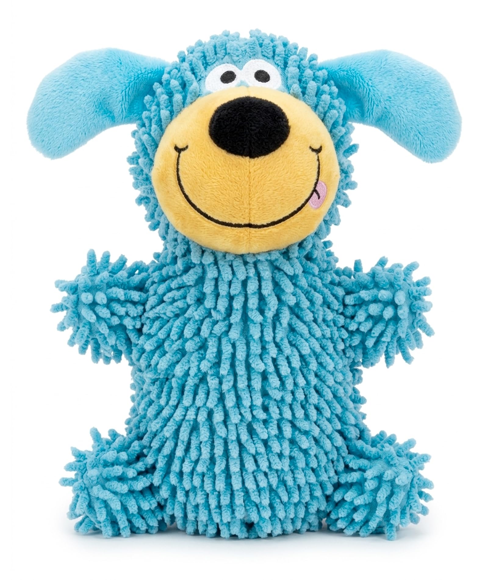 GODSDWARES 2Pc Spuppy Toy, Pet Toys with Squeaker Sounds, Two Piece Plush Chew Toy Set for Small to Medium Breeds, Green and Blu