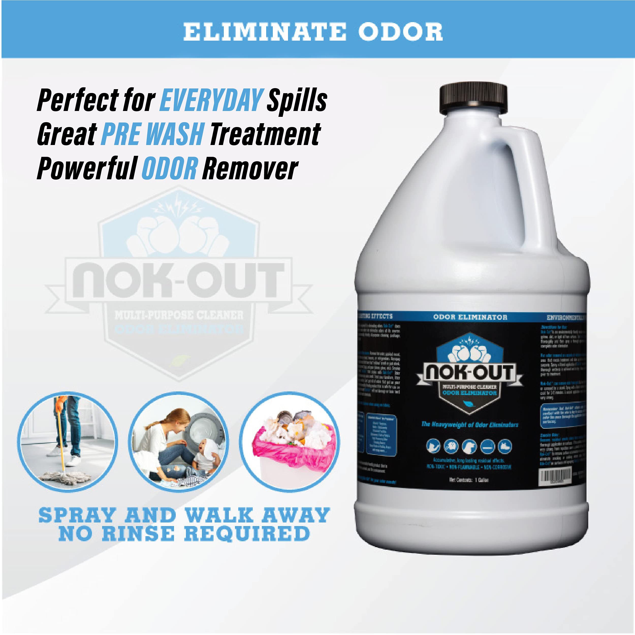Nok Out Odor Remover, Pet Deodorizer And Cleaning Spray, 1 Gallon