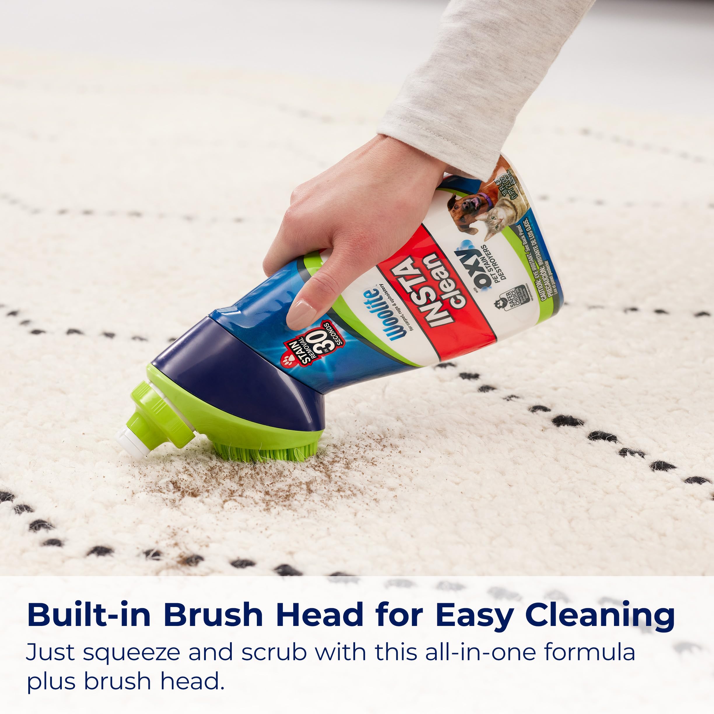 Bissell InstaClean Oxy Pet Spot and Stain Remover with Brush Head, 4 pack, 17409