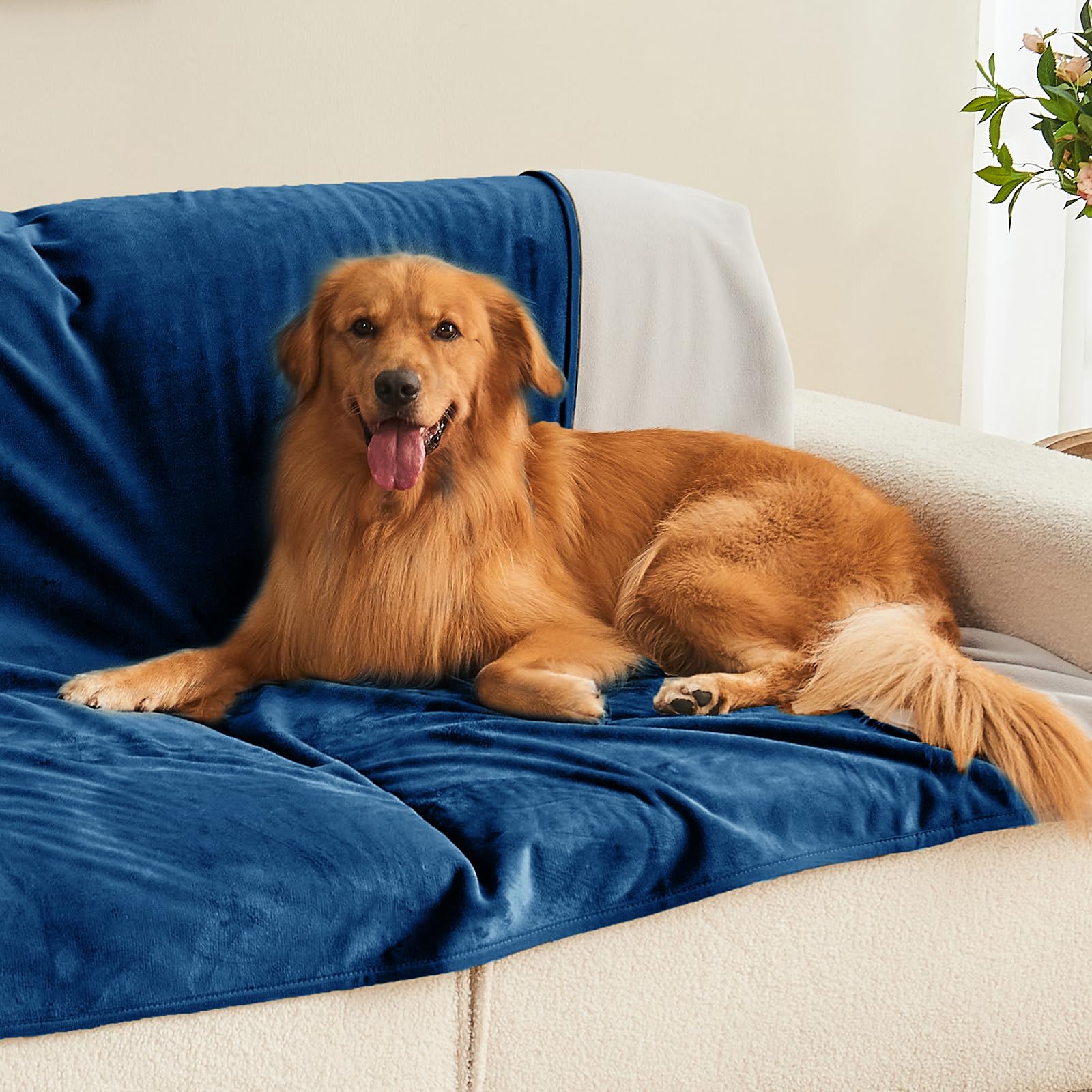 Yaning Waterproof Blanket 80x90 for Adults, Reversible Waterproof Bed Cover for Dogs Cats Pets, Soft Leakproof Blanket for Bed C