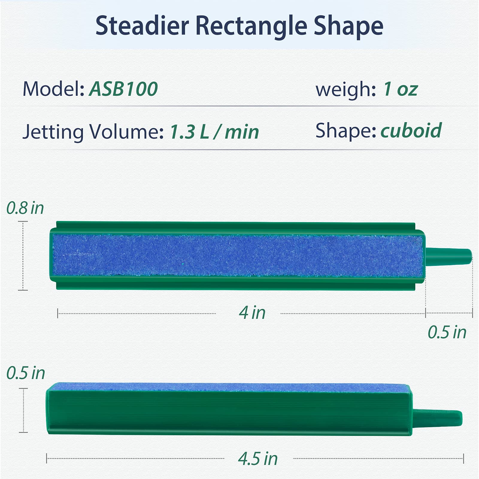 Pawfly Air Stone Bar, 4 Inch Bubble Release Airstones, Mineral Blue, Ideal for Fish Tank Aquarium Pump