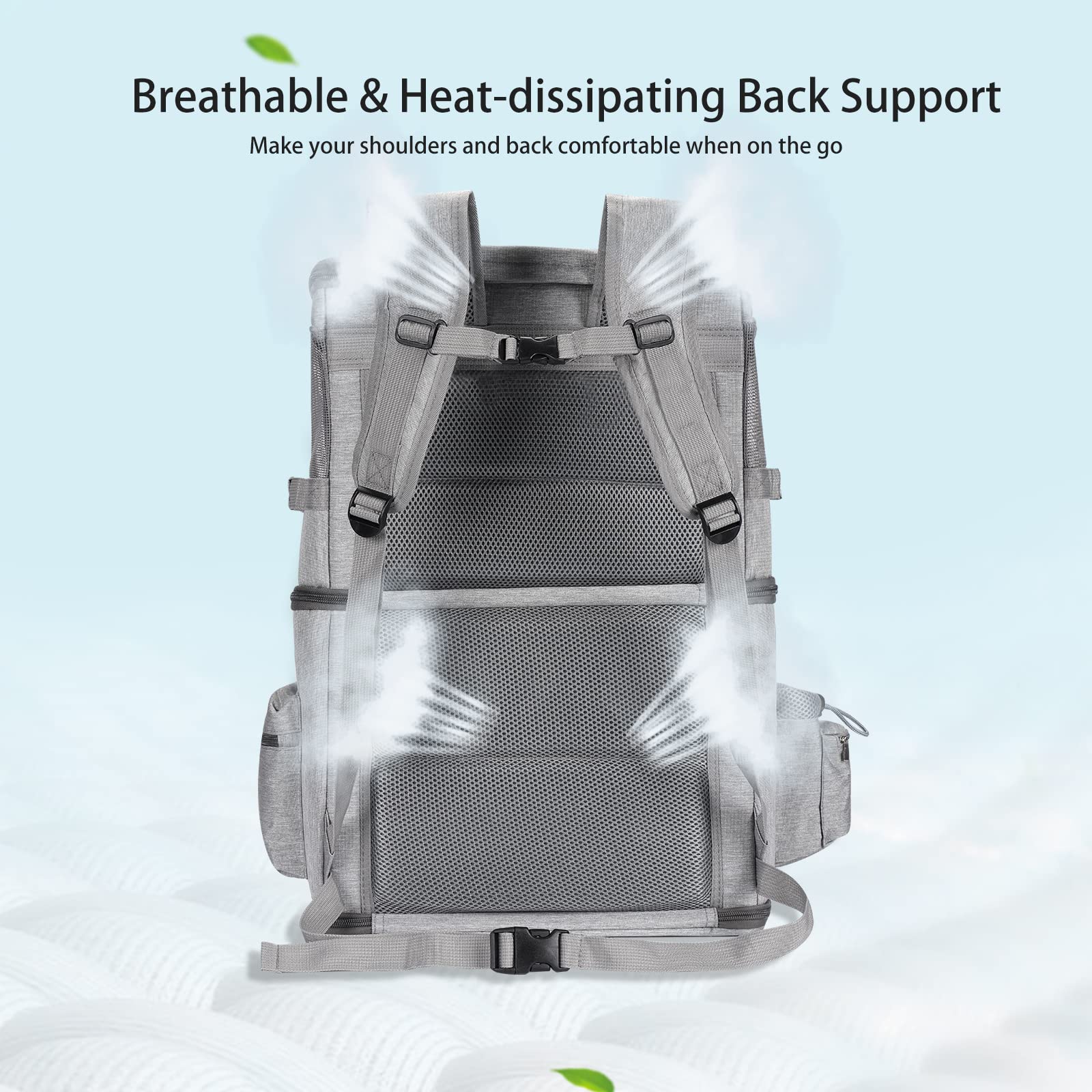 Hovono Double-Compartment Pet Carrier Backpack For Small Cats And Dogs, Cat Travel Carrier For 2 Cats, Perfect For Traveling/Hik