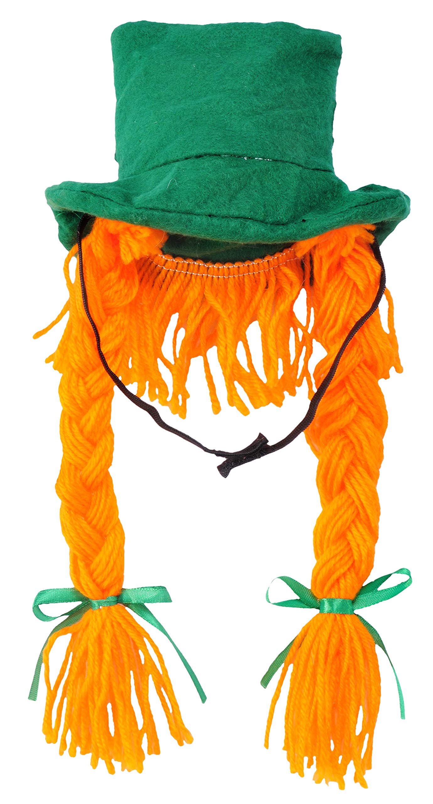 Rubie's St. Patty's Day Girl Pet Costume Hat with Braids, Small/Medium