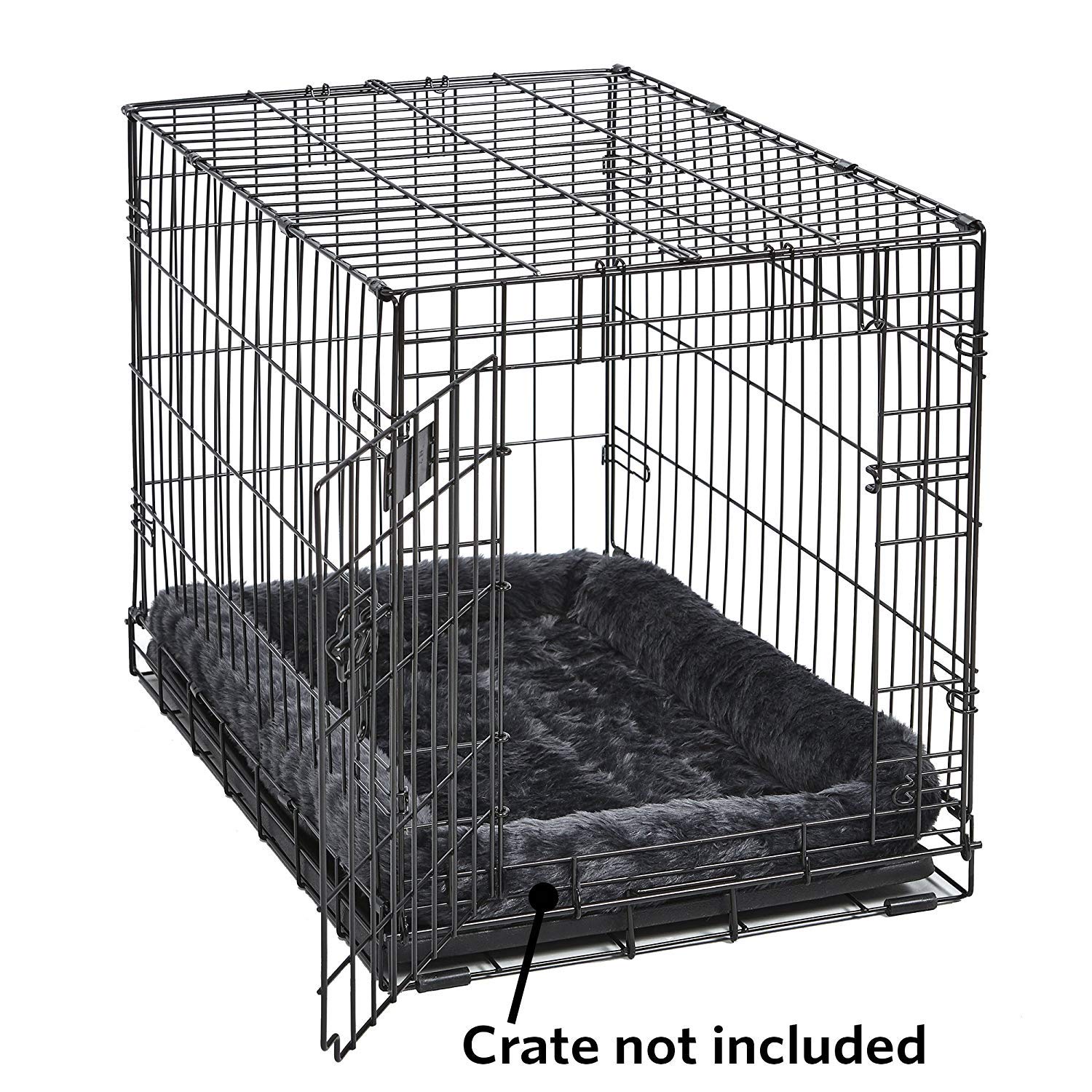 Midwest Homes For Pets Bolster Dog Bed 48L-Inch Gray Dog Bed W/ Comfortable Bolster | Ideal For Extra Large Dog Breeds & Fits A 48-Inch Dog Crate | Easy Maintenance Machine Wash & Dry