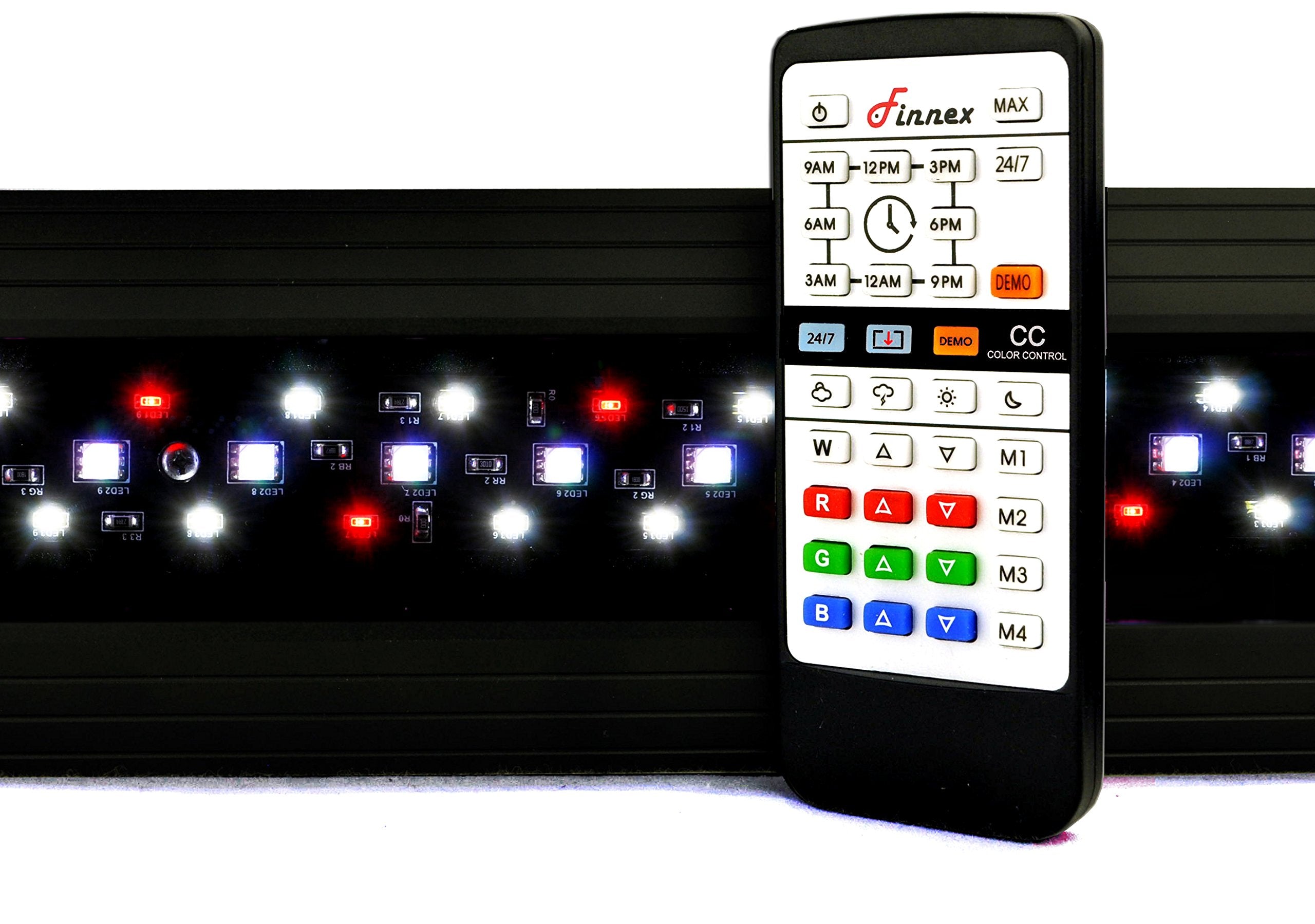 Finnex Planted+ 24/7 Aquarium LED Light, 660nm Plant Red, CRV Series, 24 Inch