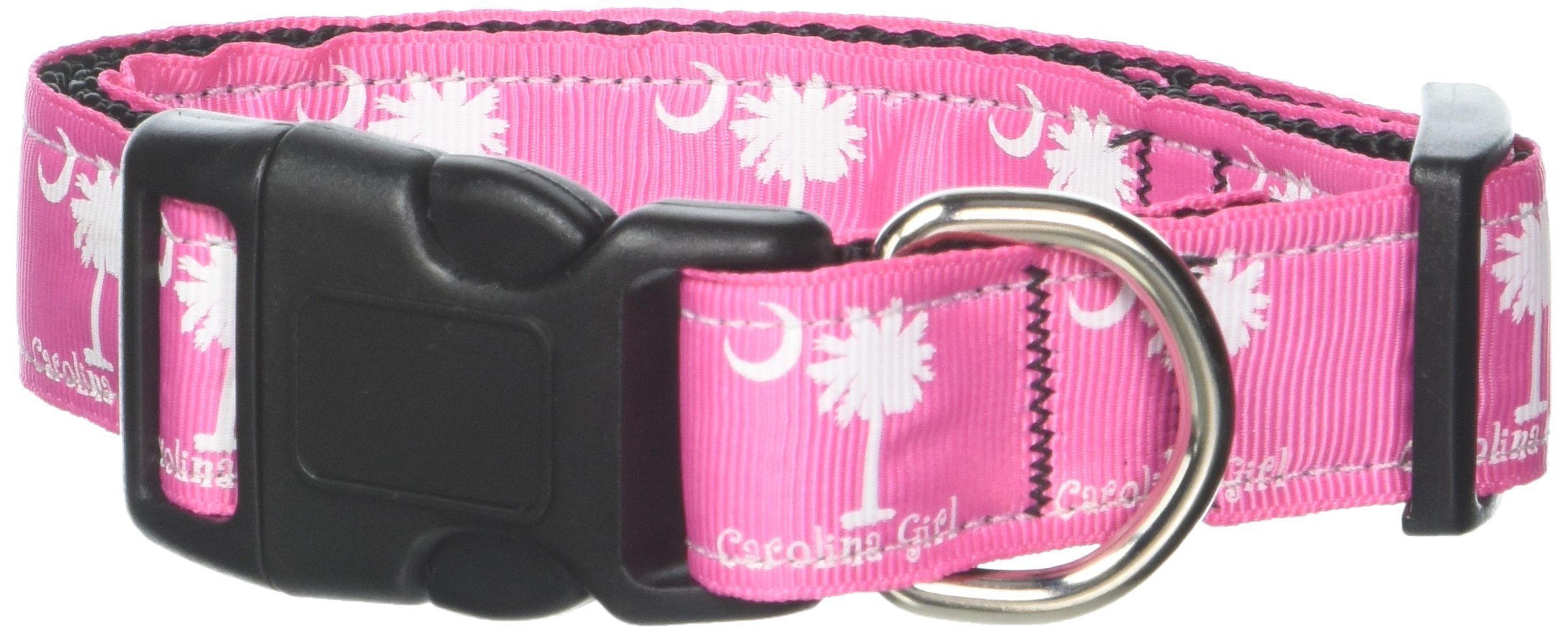 Mirage Pet Products Carolina Girl Nylon Ribbon Dog Collar, Medium