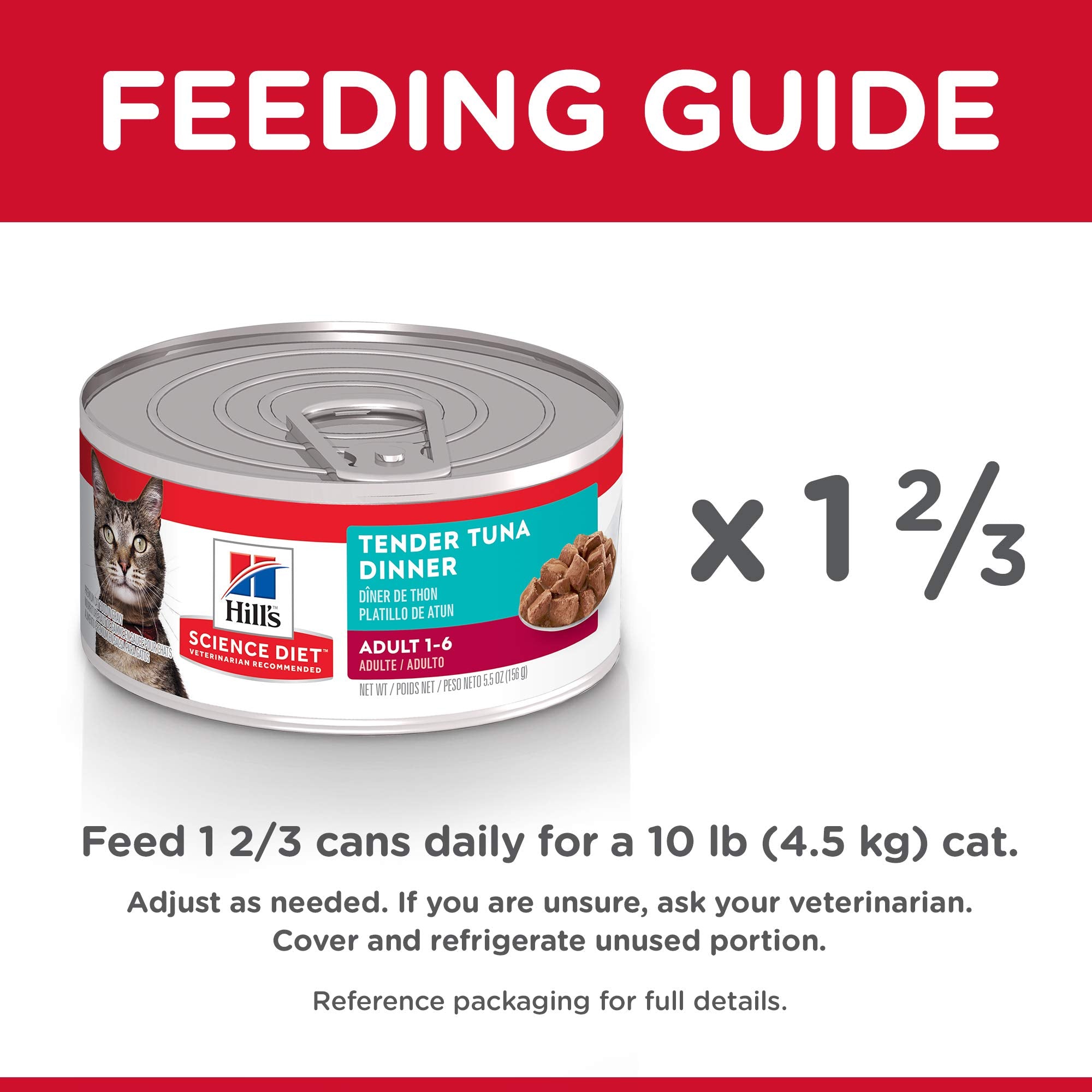 Hills Science Diet Adult 1-6, Adult 1-6 Premium Nutrition, Wet Cat Food, Tuna Stew, 5.5 oz Can, Case of 24
