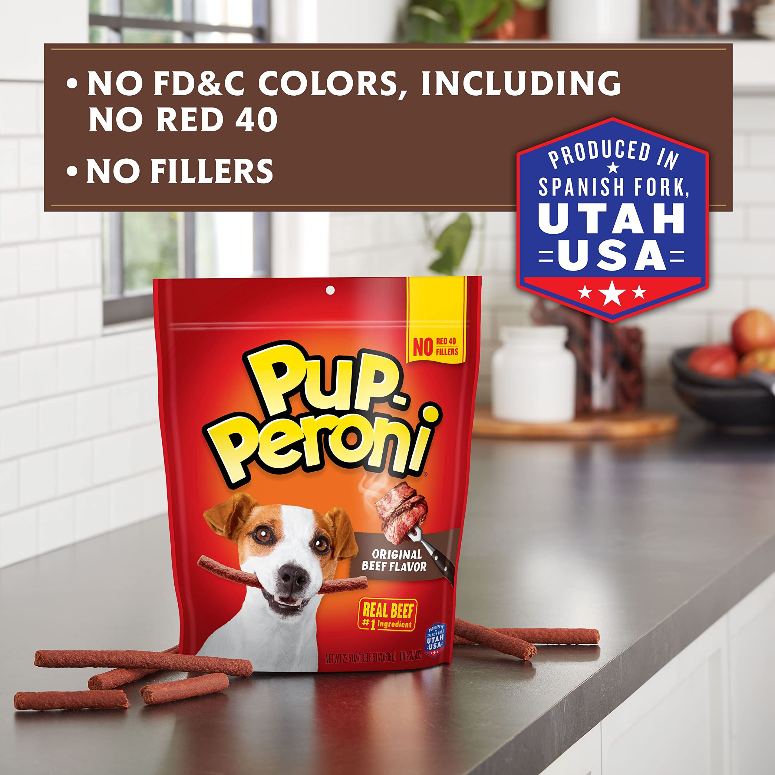 Pyrony Dog Pup-Peroni Dog Treats, Original Beef Flavor, 38 Ounce, Made with Real ...