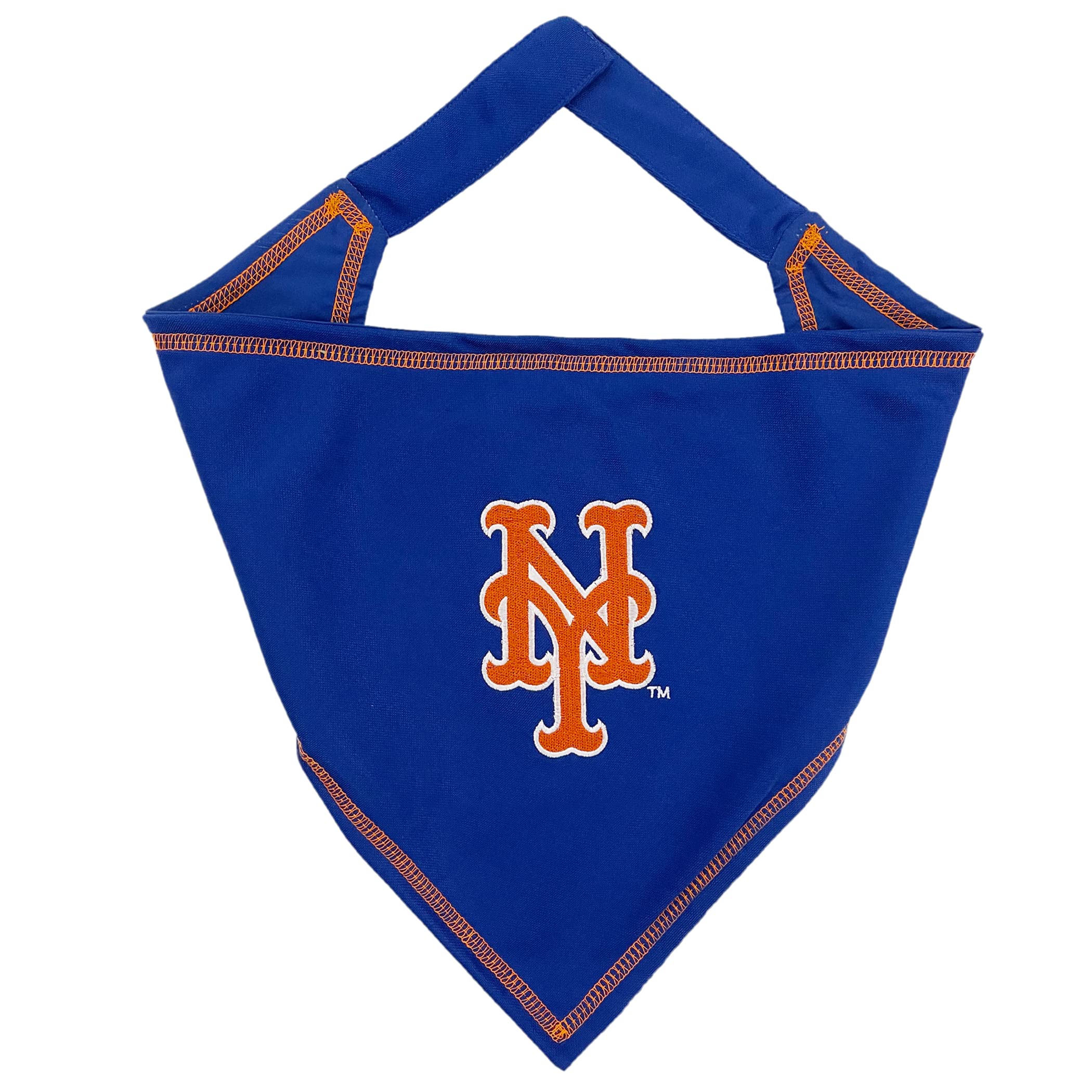 Pets First Mlb New York Mets Tie Bandana, Small/Medium. Dog Bandana Scarf Bib For Pet Cat Dog. The Ultimate Game-Day, Party Band