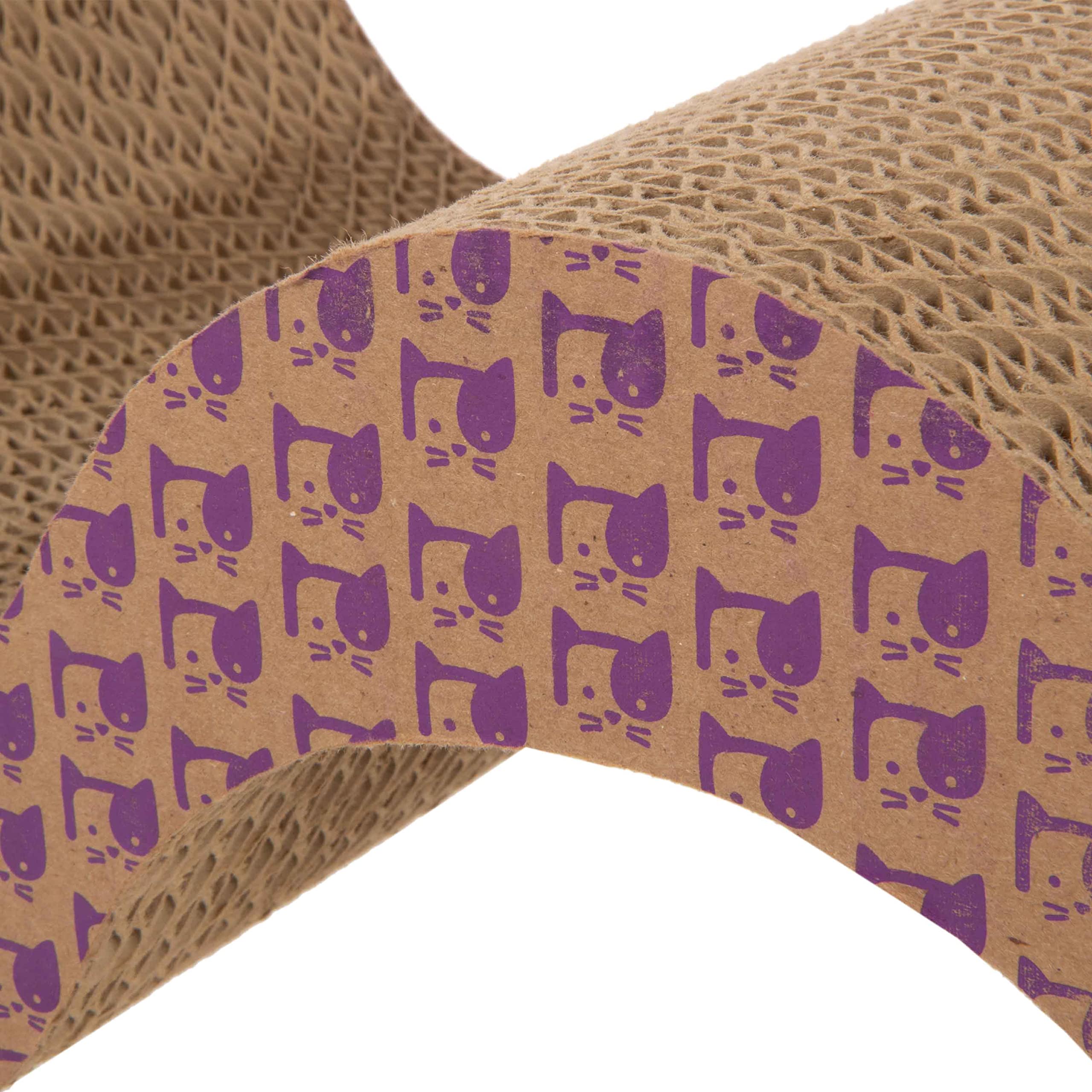 Smartykat Super Scratcher+ Scroll Corrugated Cat Scratcher, Catnip Infusion Technology - Brown, Double Wide