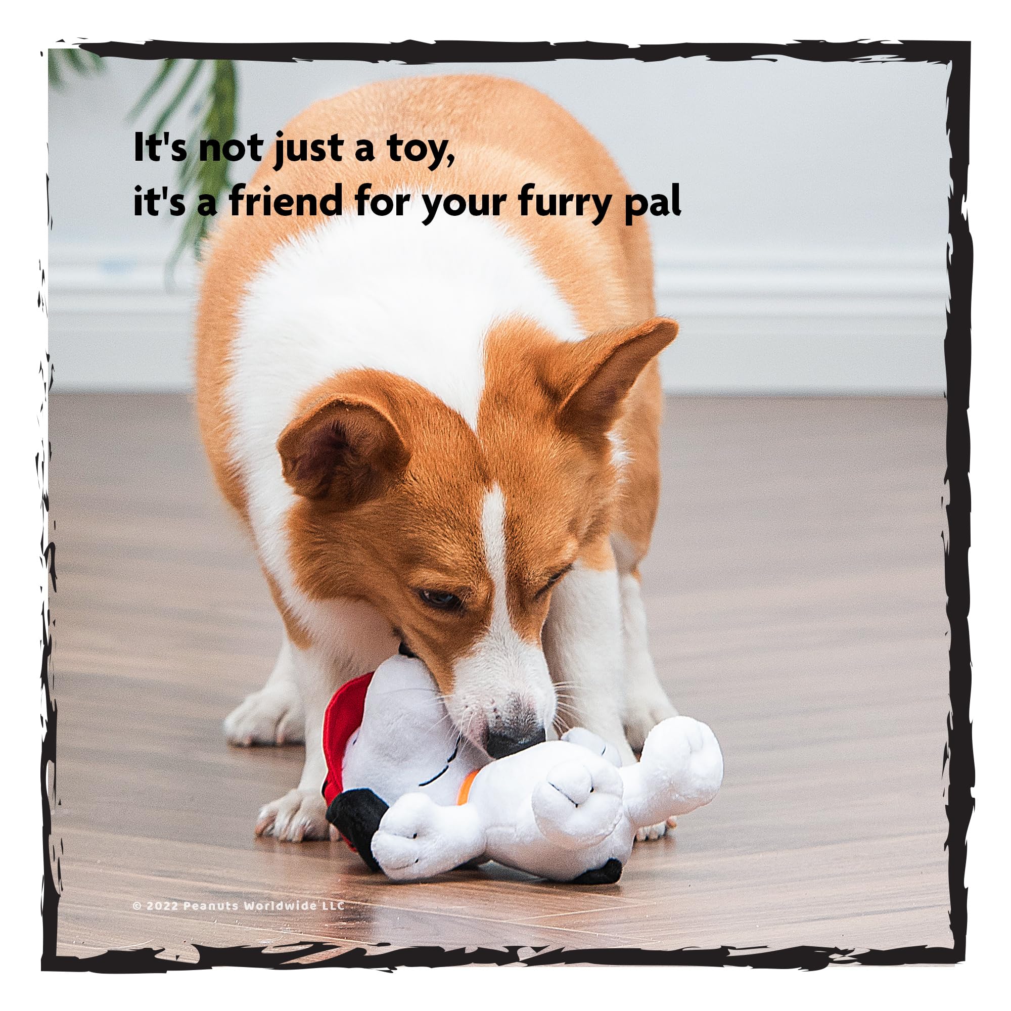 Peanuts for Pets 9 Athlete Snoopy Baseball Plush Toy - Squeaky Dog Toy for Large, Medium, Small Dogs - Fun, Durable, Cute Chew T