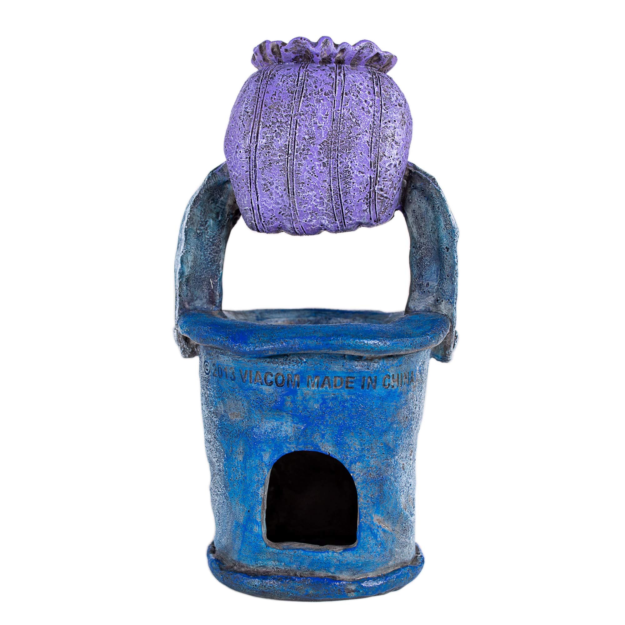 Penn-Plax Spongebob Chum Bucket Aquarium Ornament ? Medium Multicolor Decoration for Fish Tanks