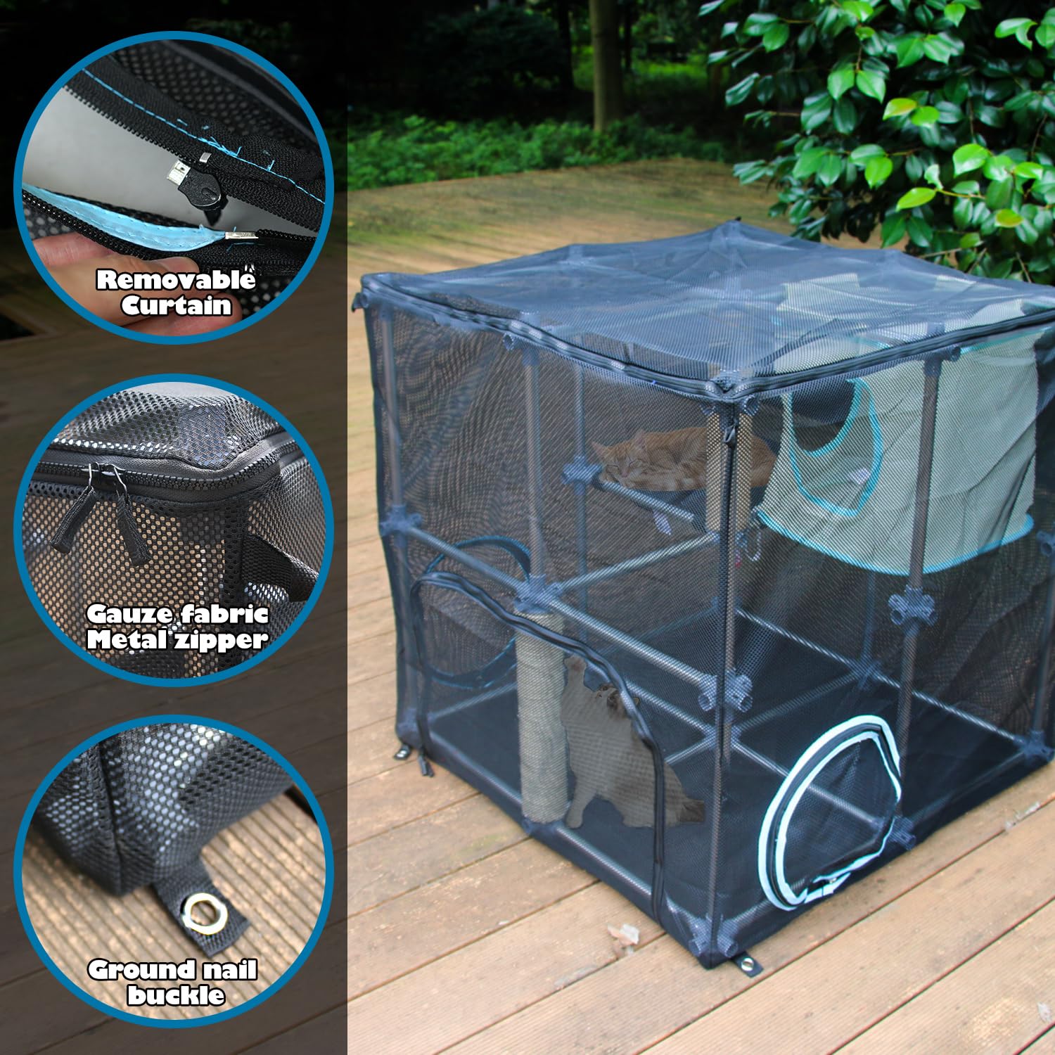 Inturn Catio Outdoor Cat Enclosure, Mega Kit For Outdoor And Indoor(Mega Kit)