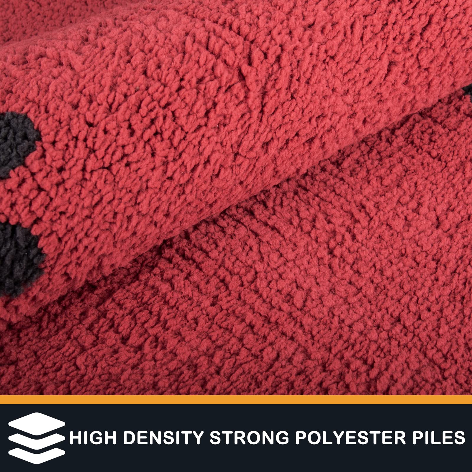 PURRUGS Dirt Trapper Door Mat 24  x 35.5 , Non-Skid/Slip Machine Washable Microfiber Entrance Rug, Shoes Scraper, Dog Doormat, S