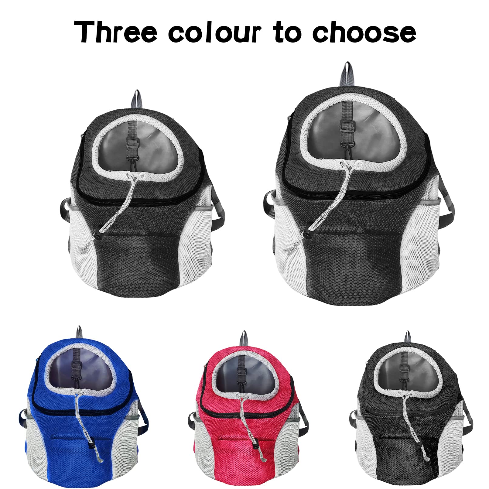 Fhiny Dog Carrier Backpack, Comfortable Doggy Front Backpack Pet Puppy Carrier Travel Pack With Breathable Head Out Design And Padded Shoulder For Walking Biking Hiking Camping Outdoor