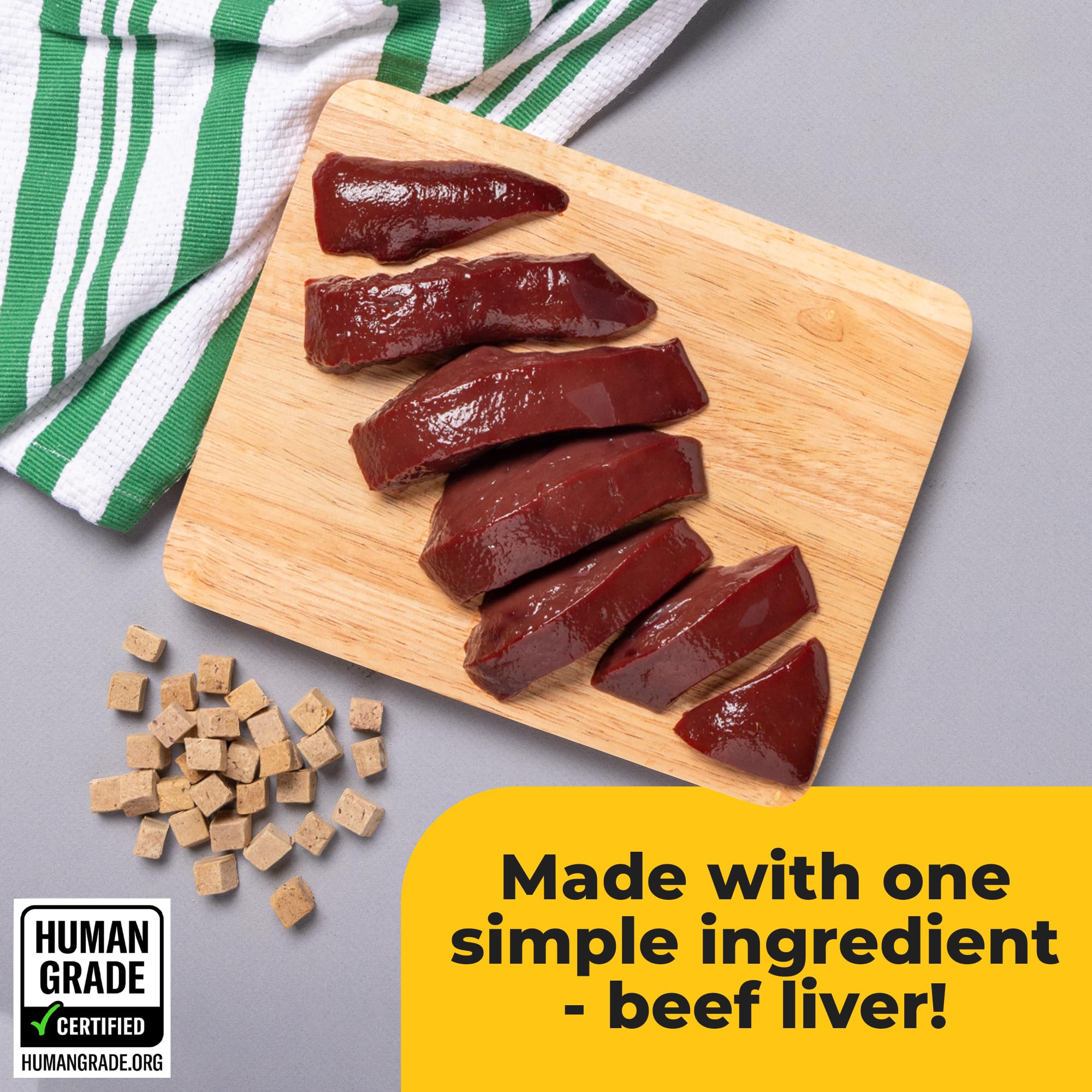 Heckova! Beef Lover - Freeze Dried Beef Liver Dog Treats - Single Ingredient Human Grade Raw Beef Liver Bites for Training, Meal