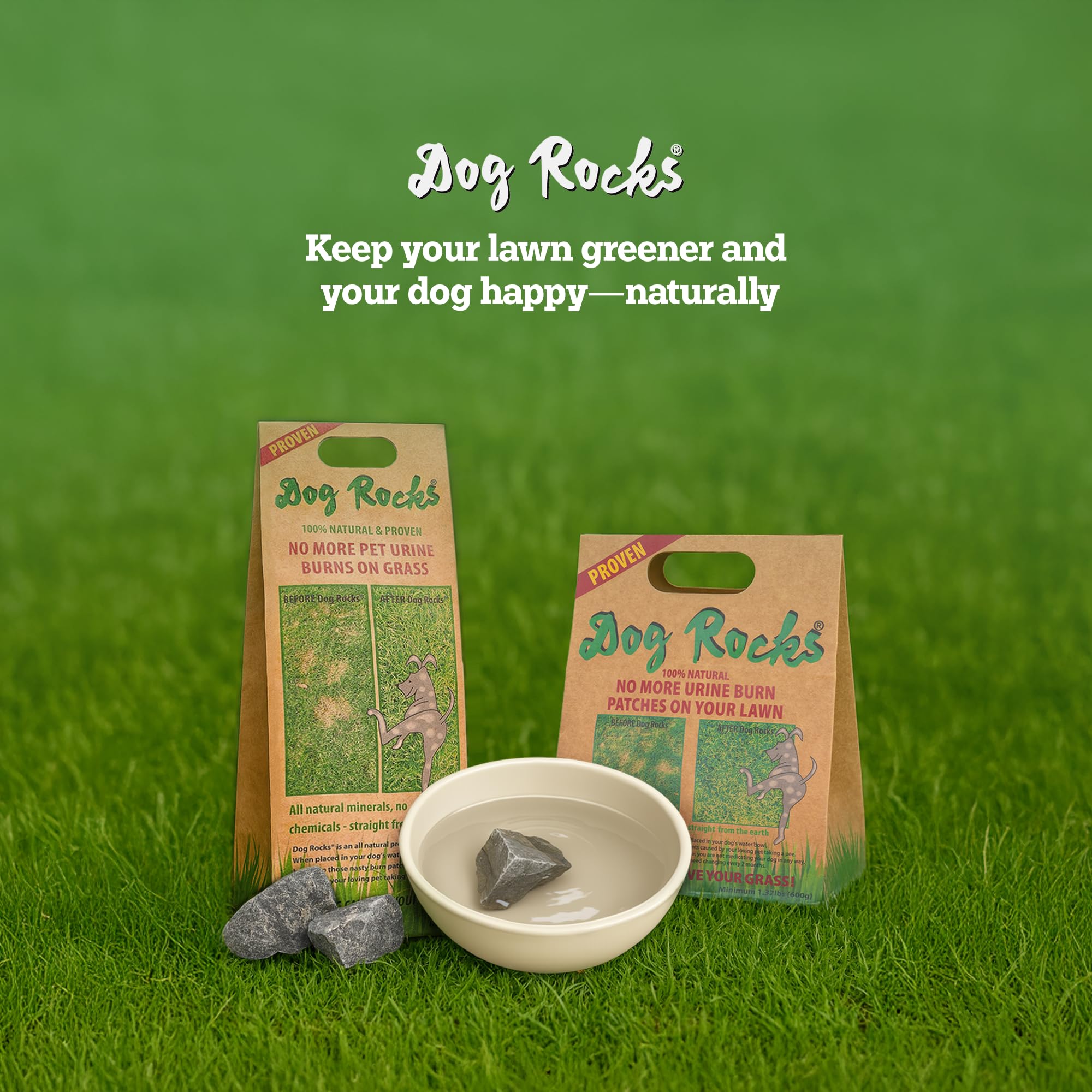 Dog Rocks For Urine Burning Grass - 200G Each - Natural Pet Rock To Help Maintain Green Lawn - Grass Savers For Dog Urine - 4 Mo