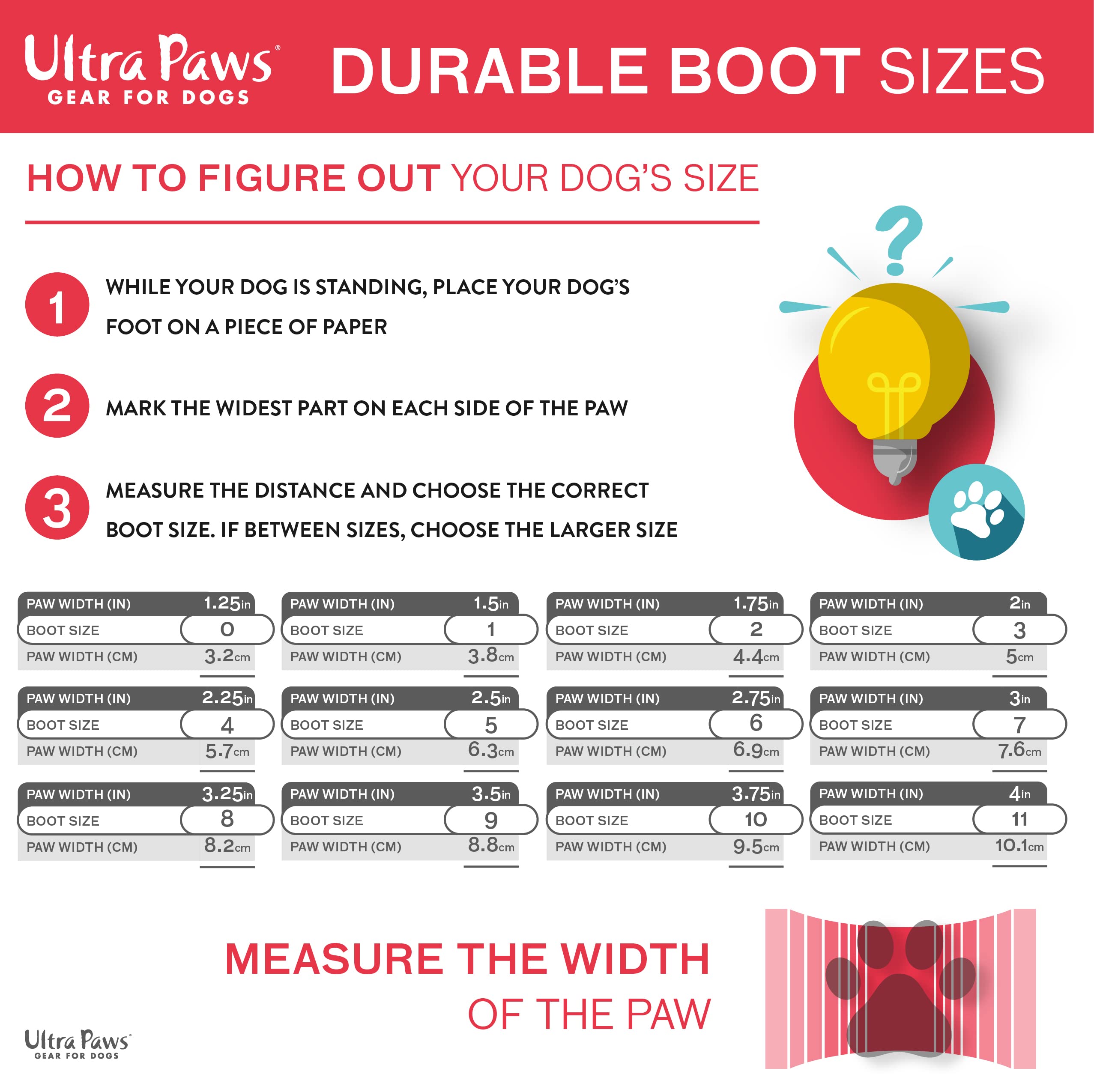 Ultra Paws Durable Dog Boots SMALL Red