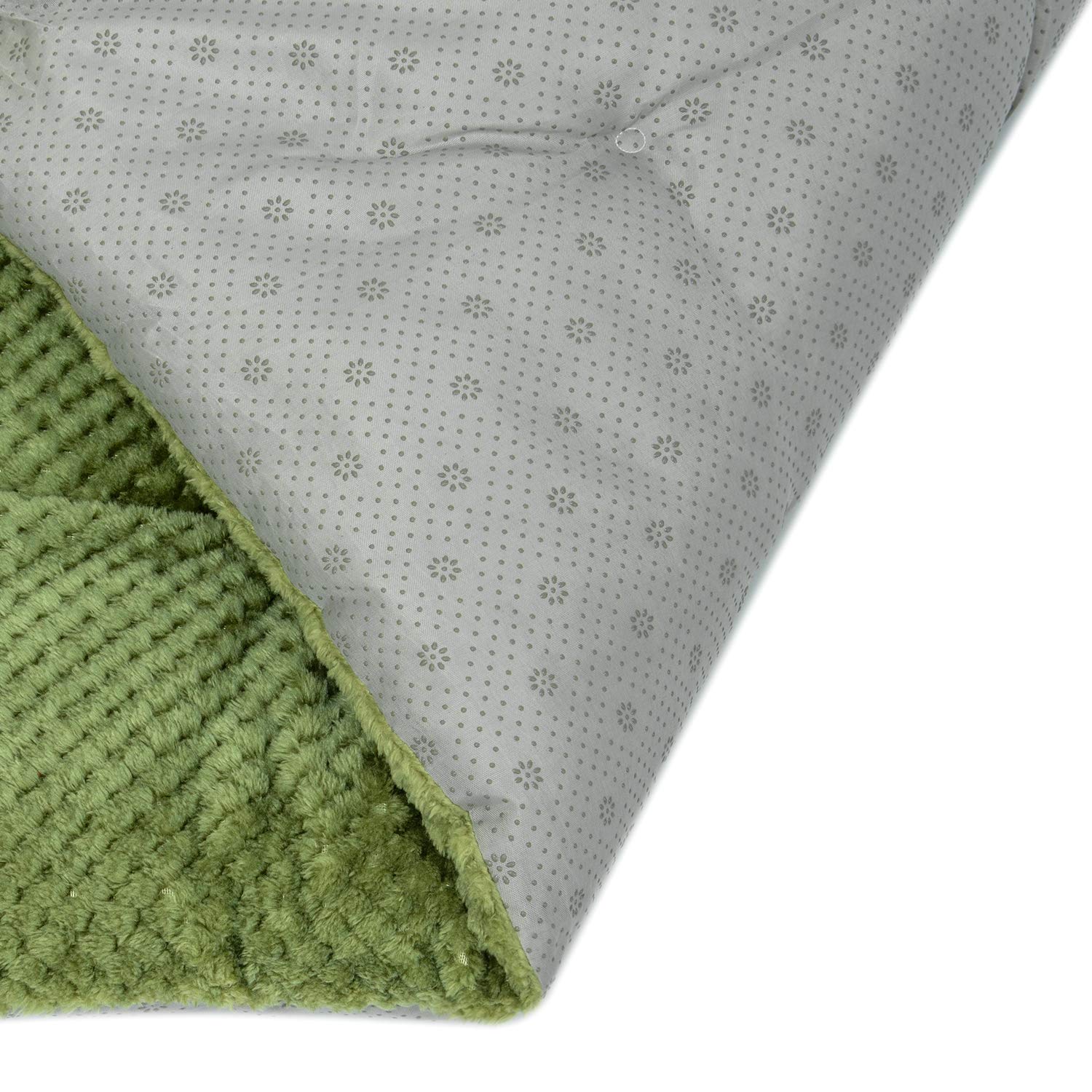 Wonder Miracle Fuzzy Deluxe Pet Beds, Super Plush Dog Or Cat Beds Ideal For Dog Crates, Machine Wash & Dryer Friendly (23' X 35', L-Olive Green)