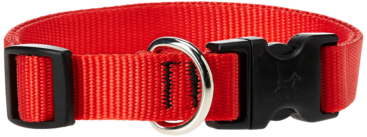 Lupinepet Basics 3/4' Red 13-22' Adjustable Collar For Medium And Larger Dogs