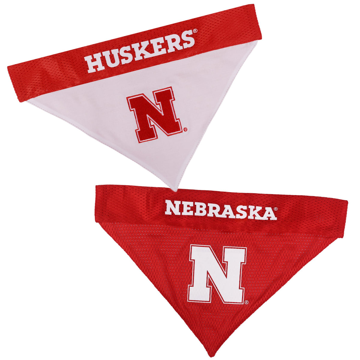 Pets First Collegiate Pet Accessories, Reversible Bandana, Nebraska Cornhuskers, Small/Medium