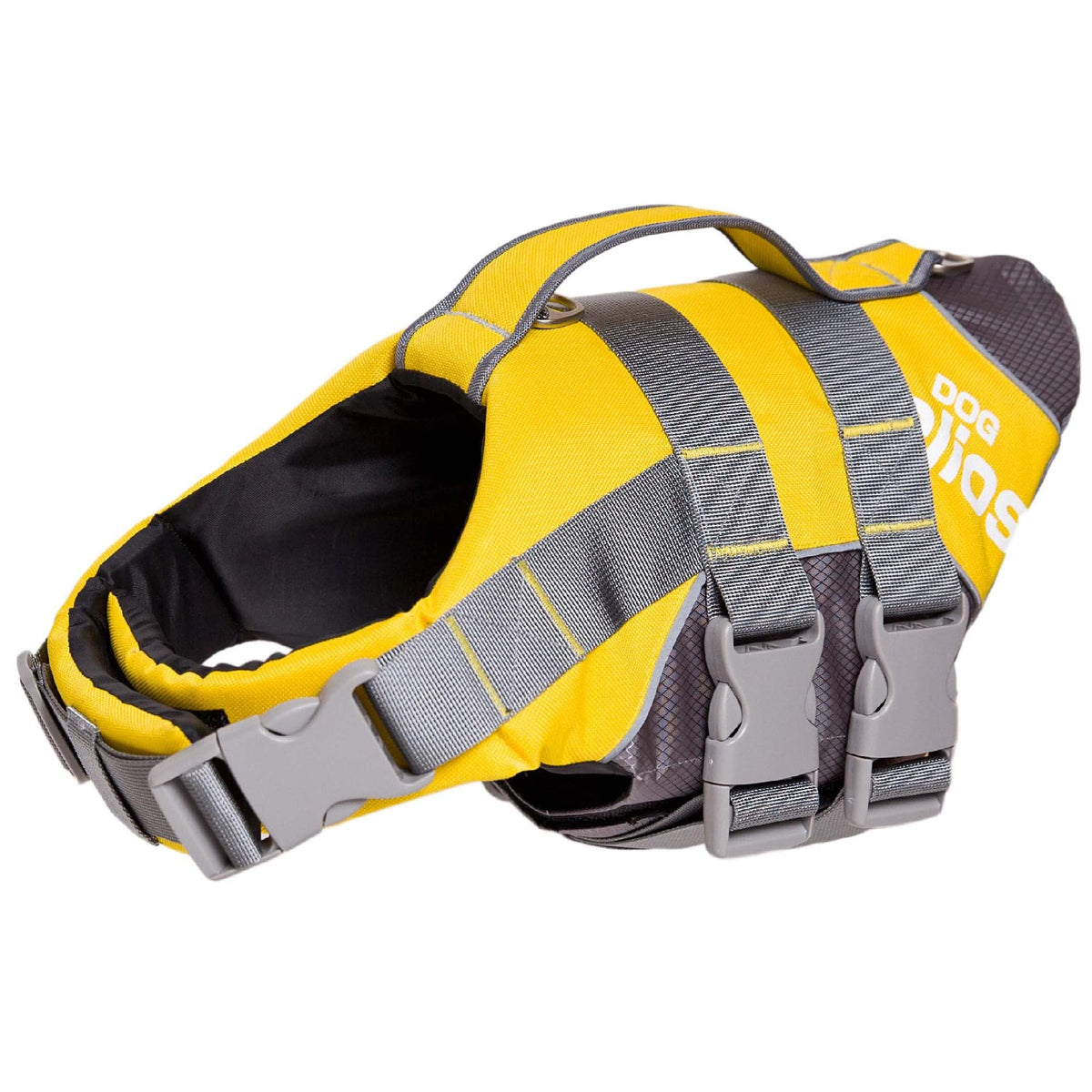 DOGHELIOS 'Splash-Explore' Outdoor Performance 3M Reflective and Adjustable Buoyant Safety Floating Pet Dog Life Jacket Vest Harness, Small, Yellow