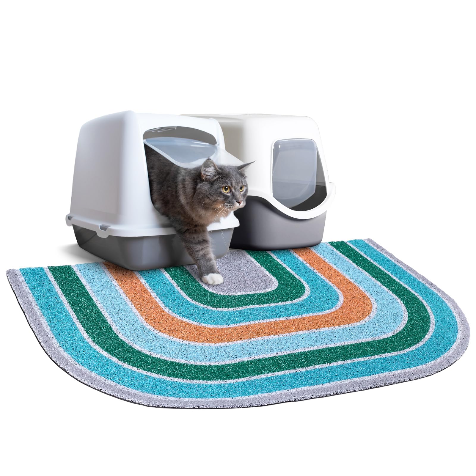 Unicorn Catcher Cat Litter Mat Quality Litter Box Mat Large Non-Slip Cat Litter Mat Litter Trapping Mat Soft Kitty Litter Mat Co