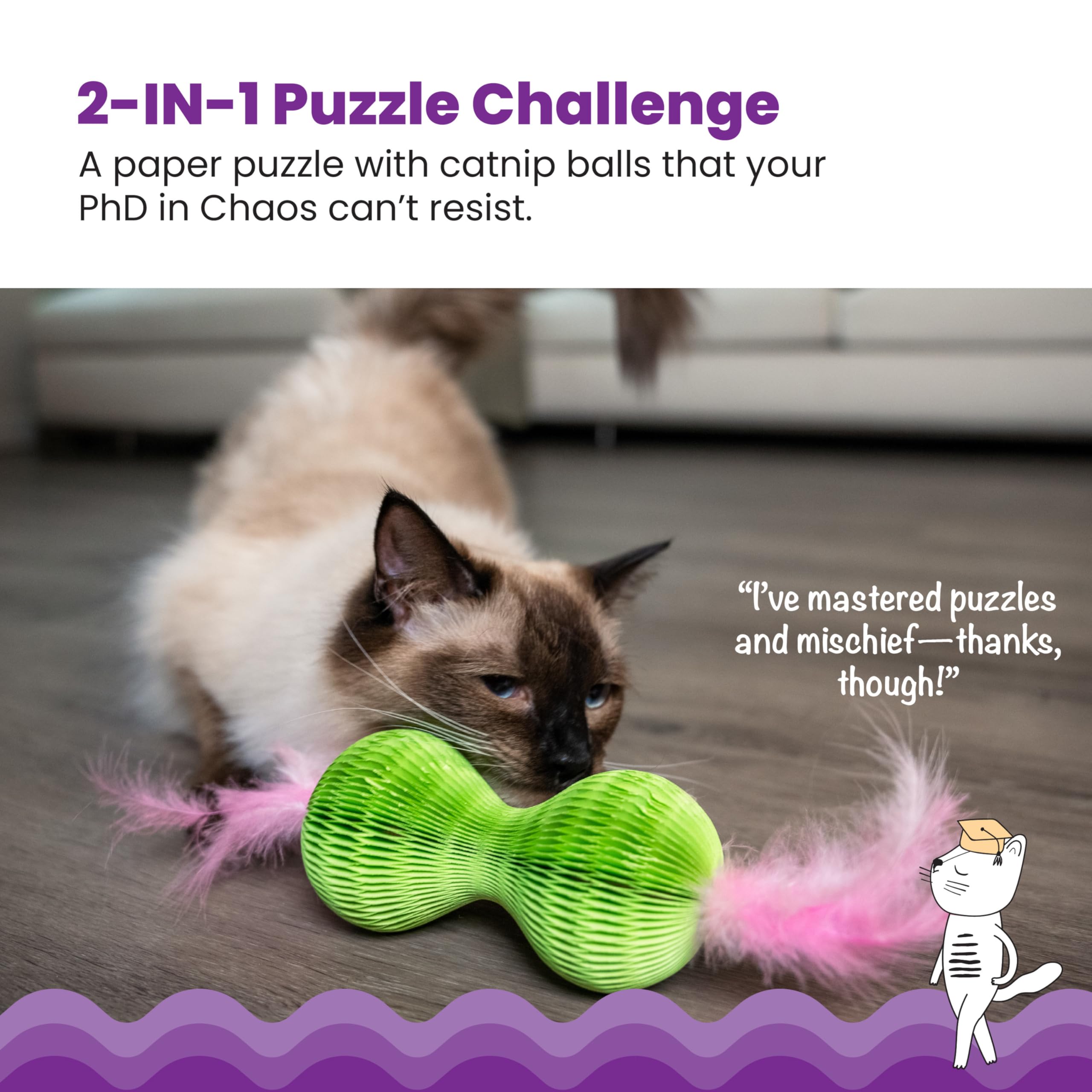 Catstages Honeycomb Hide-A-Ball Catnip Cat Toy