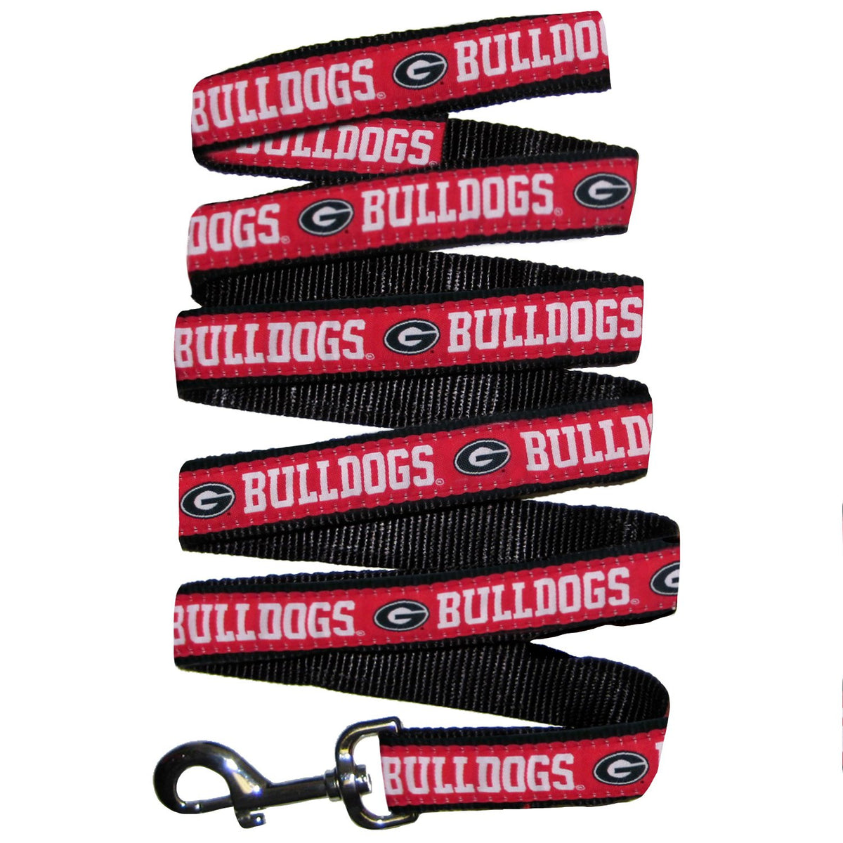 Pets First Collegiate Pet Accessories, Dog Leash, Georgia Bulldogs, Large