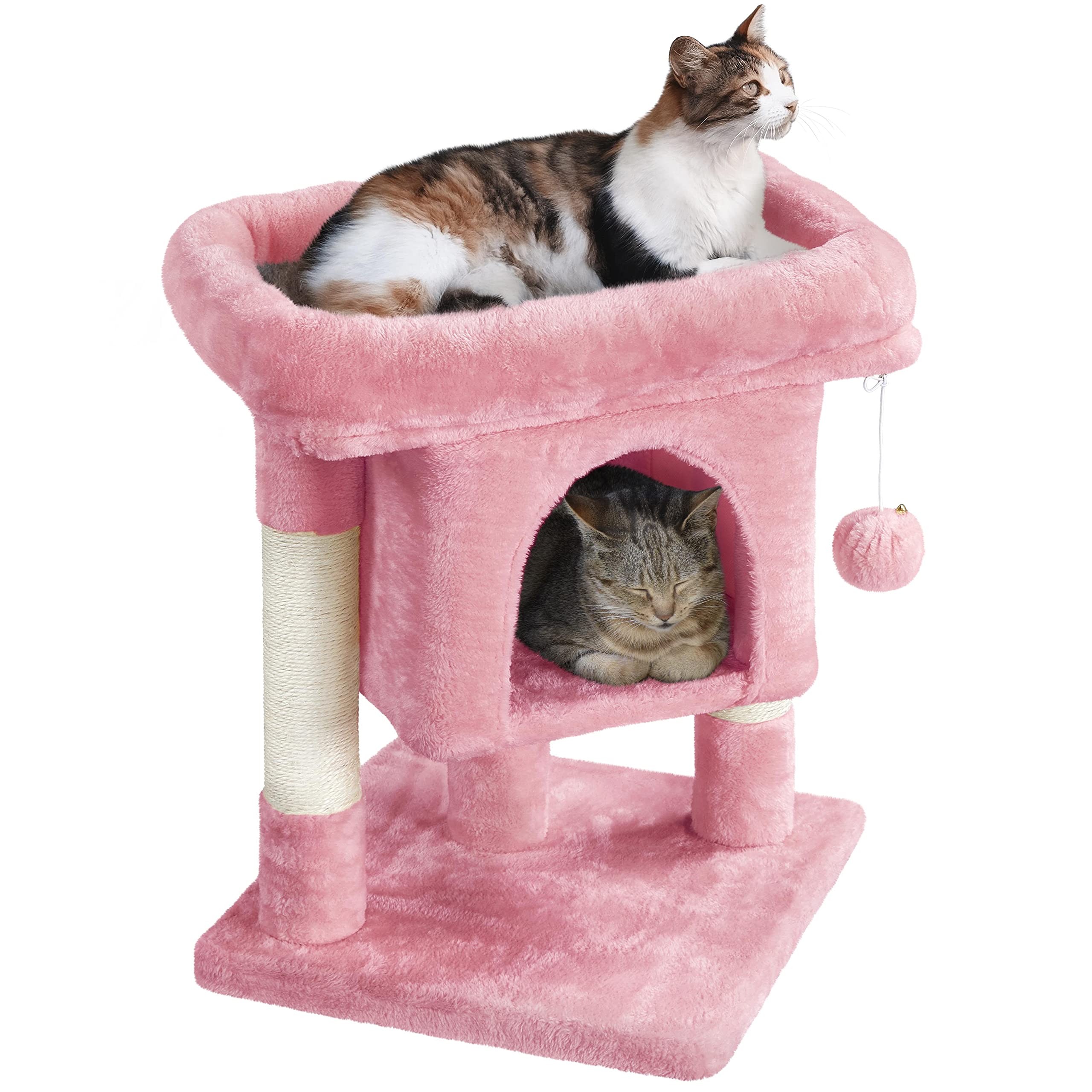 Yaheetech 23.5In Cat Tree Tower, Cat Condo With Sisal-Covered Scratching Posts, Cat House Activity Center Furniture For Kittens,