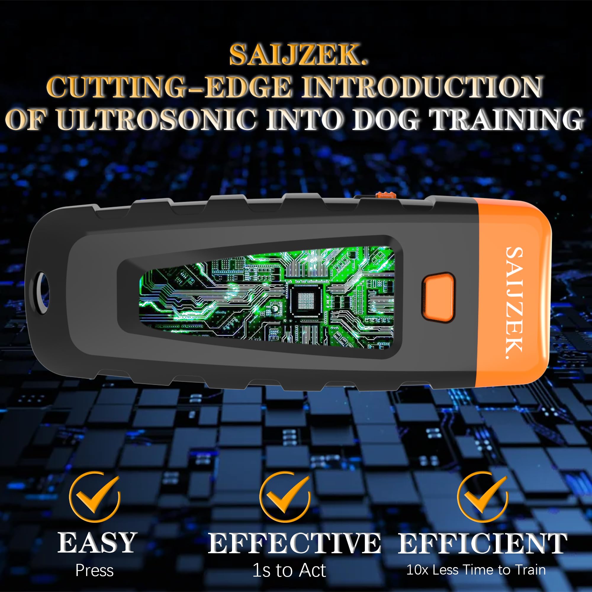 Saijzek. Ultrasonic Dog Trainer | Bark Deterrent Training Device | Anti Barking Silencer | Barks No More Devices | Stop Control