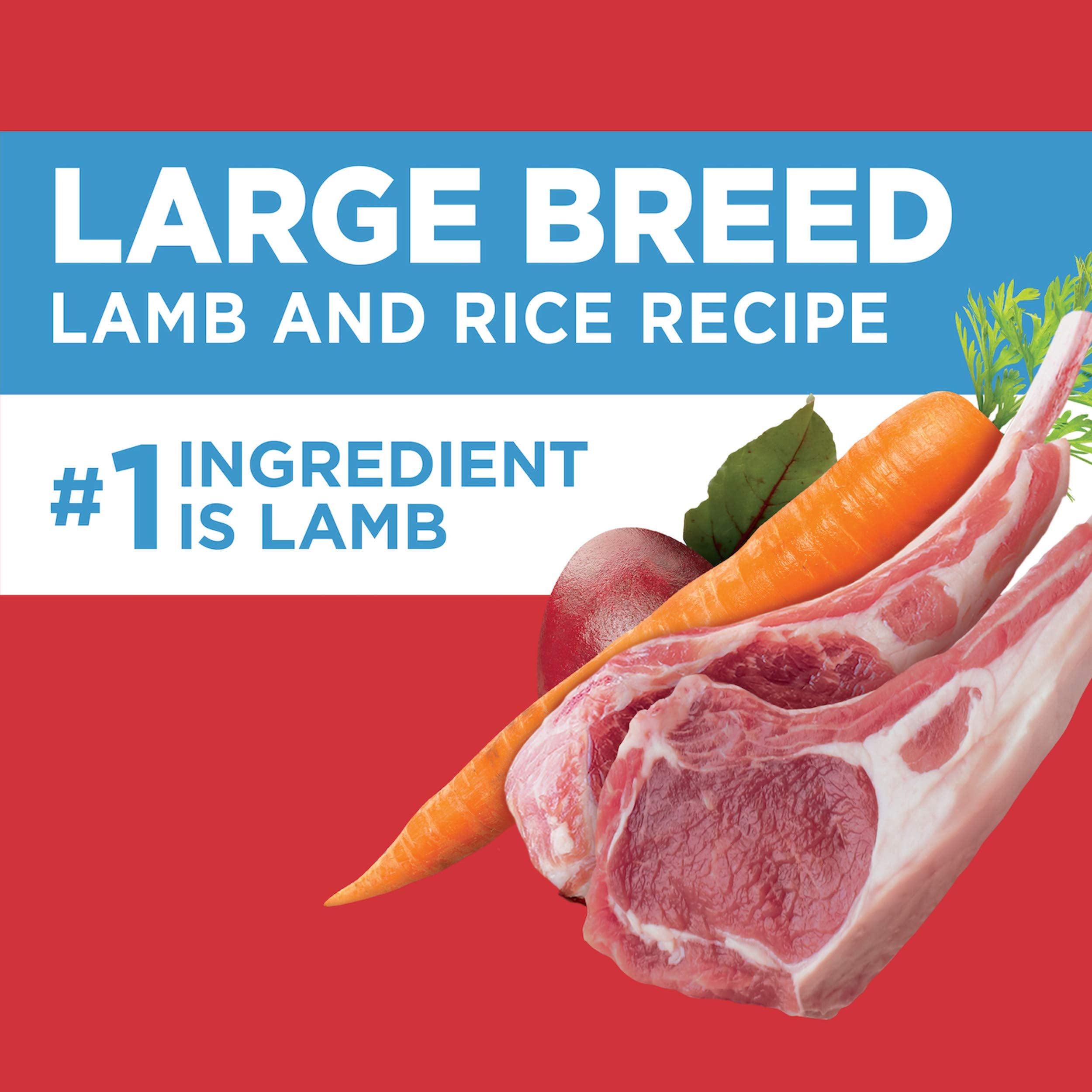 IAMS Proactive Health Large Breed Adult Dry Dog Food Lamb & Rice Recipe, 30 lb. Bag
