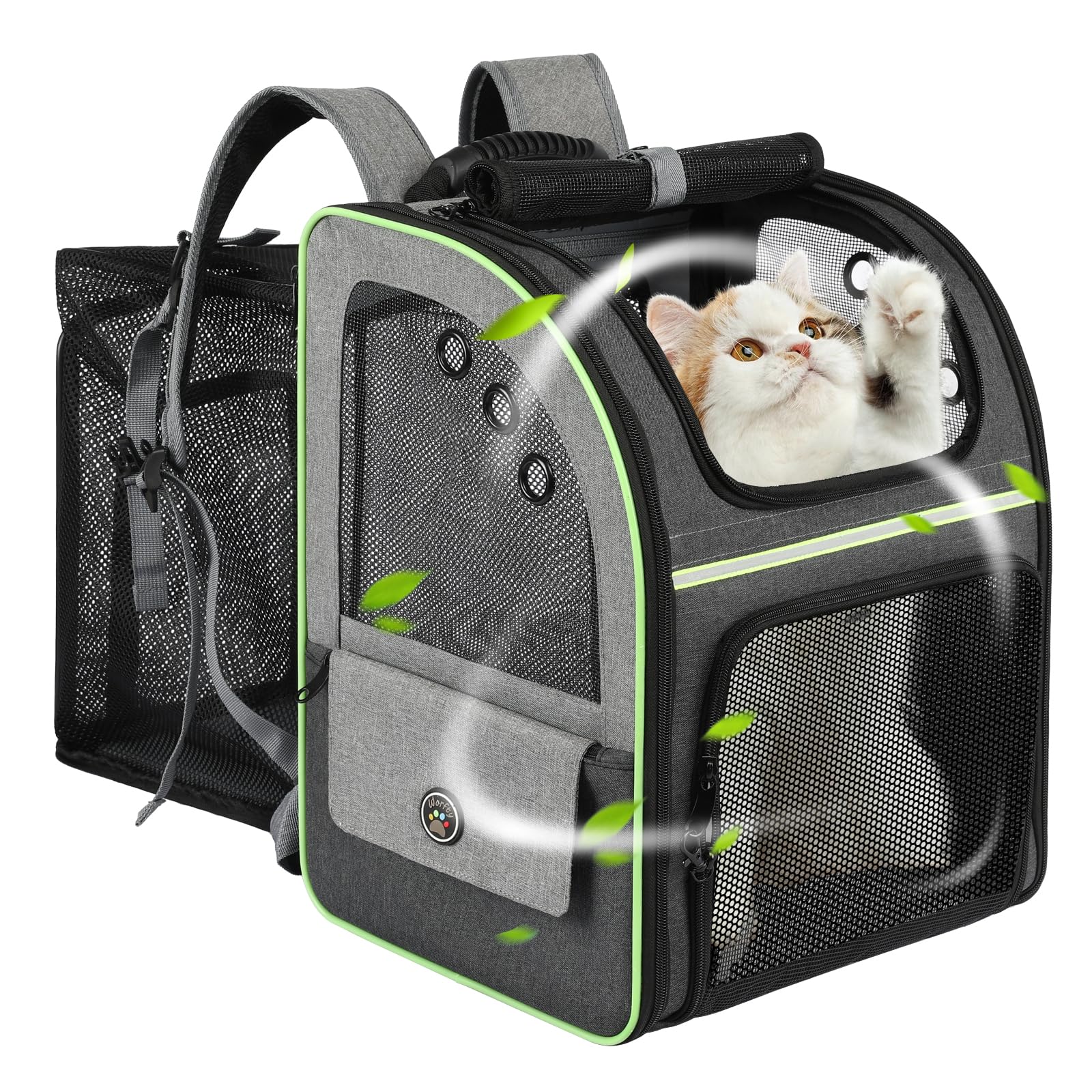 Cat Carrier Backpack, Large Cat Backpack Carrier Soft, Expandable Airline Approved Cat Carrier For Small Dogs Puppies Medium Cat