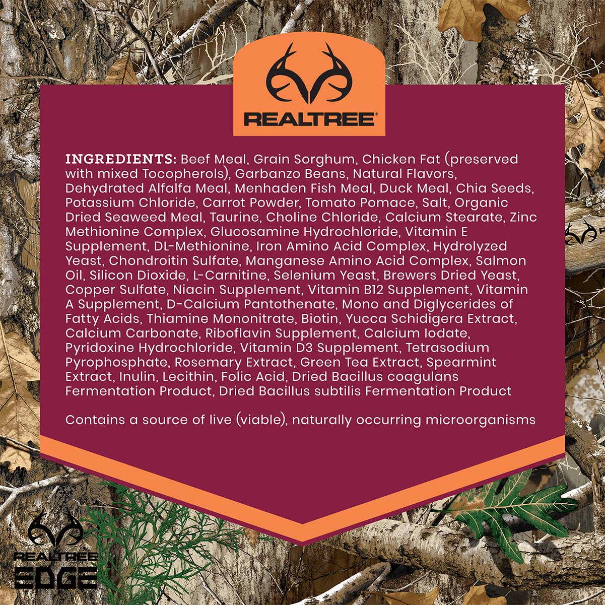 VICTOR Super Premium Dog Food - Realtree Edge Energy Dry Food for Highly Active Dogs - 28% Protein, 22% Fat - Gluten Free Kibble