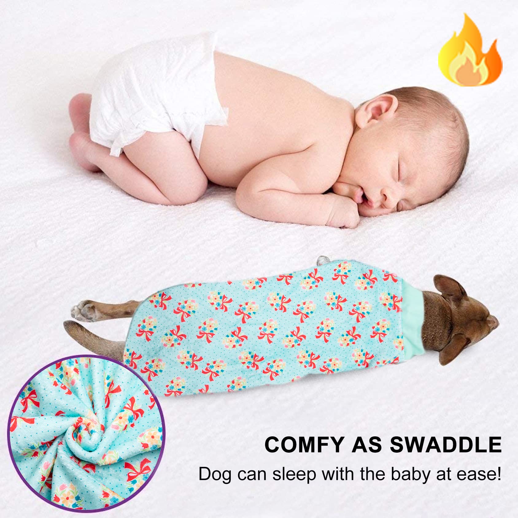 Lovinpet Pugs Flannel Winter Coats, Vintage Songbird Prints Dog Clothes, Warm Small Dog Apparels, Xs