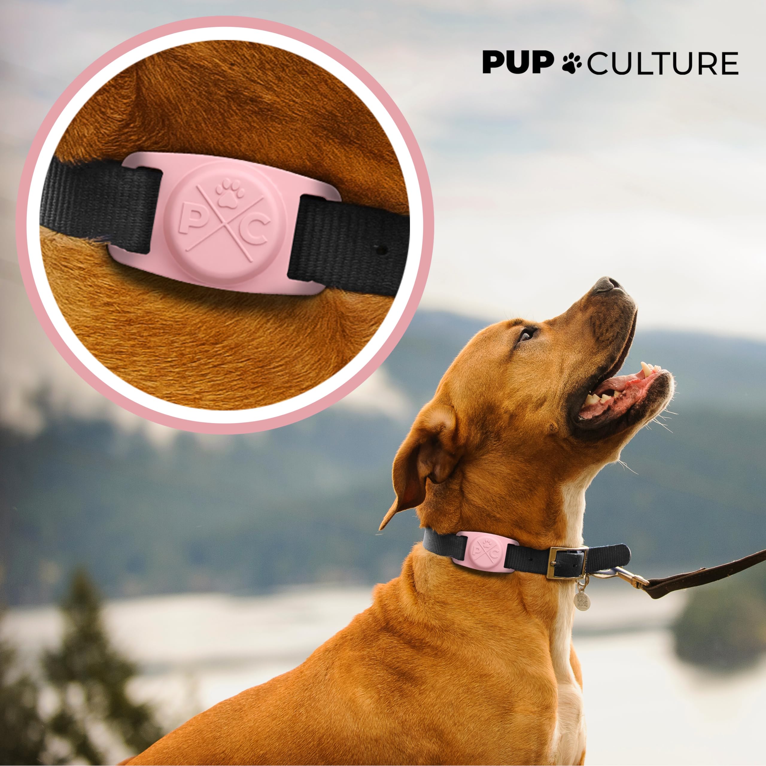 Pup Culture Airtag Cat Collar Holder - Extra-Durable, Lightweight, Protective - Track Your Cat With Apple Airtag Technology