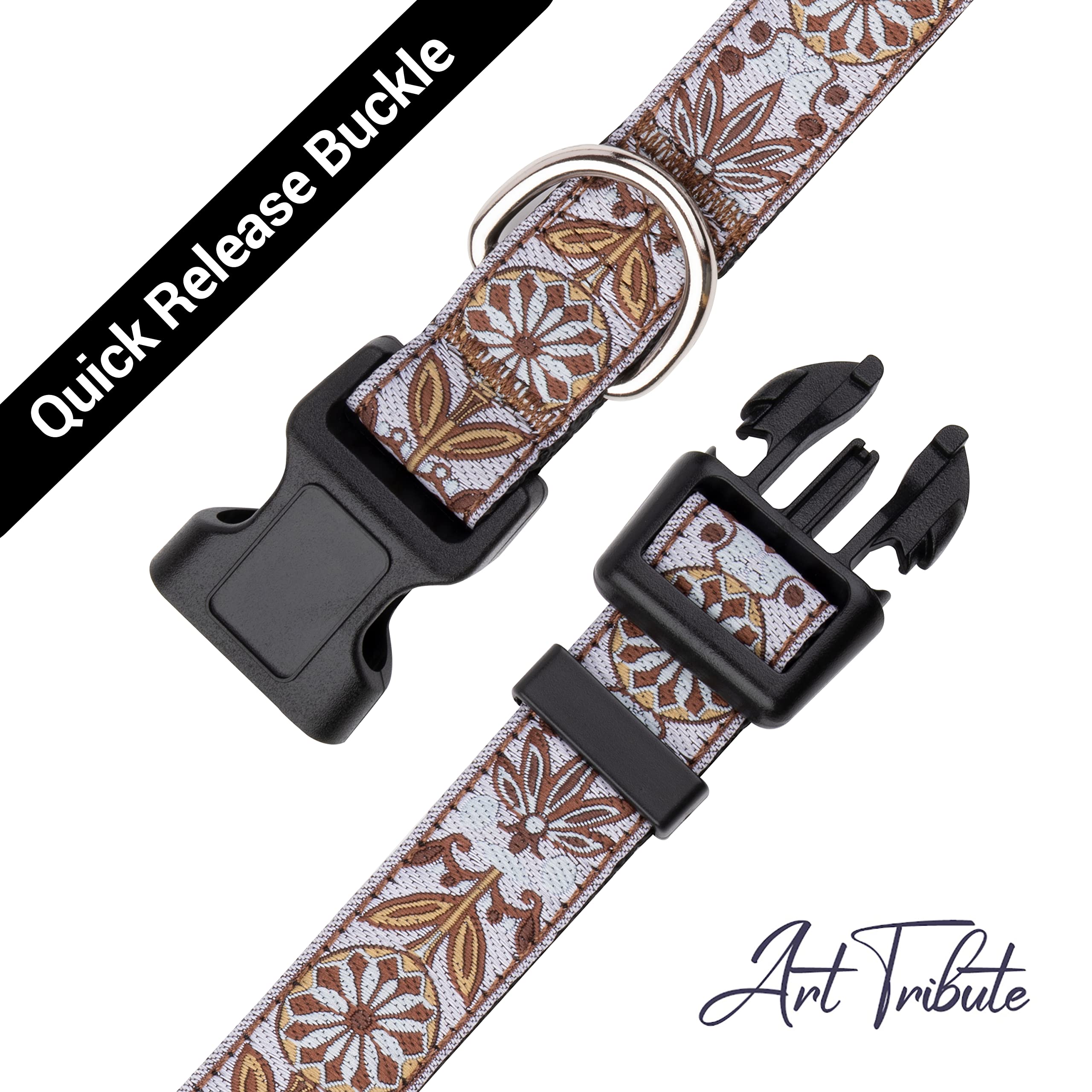 Dog Collars For Small Medium & Large Dogs - Female And Male Patterns On Long Lasting, Adjustable, Strong And Durable, Puppy Quic