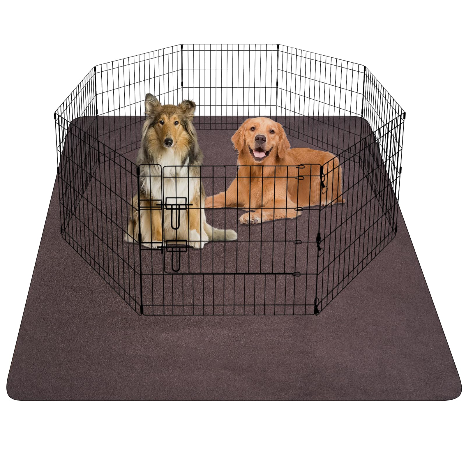 Extra Large Reusable Dog Pee Pad, Washable Pet Whelping Mat With Non-Slip Puppy Playpen, Fast Absorbency, Training Mat For Floor