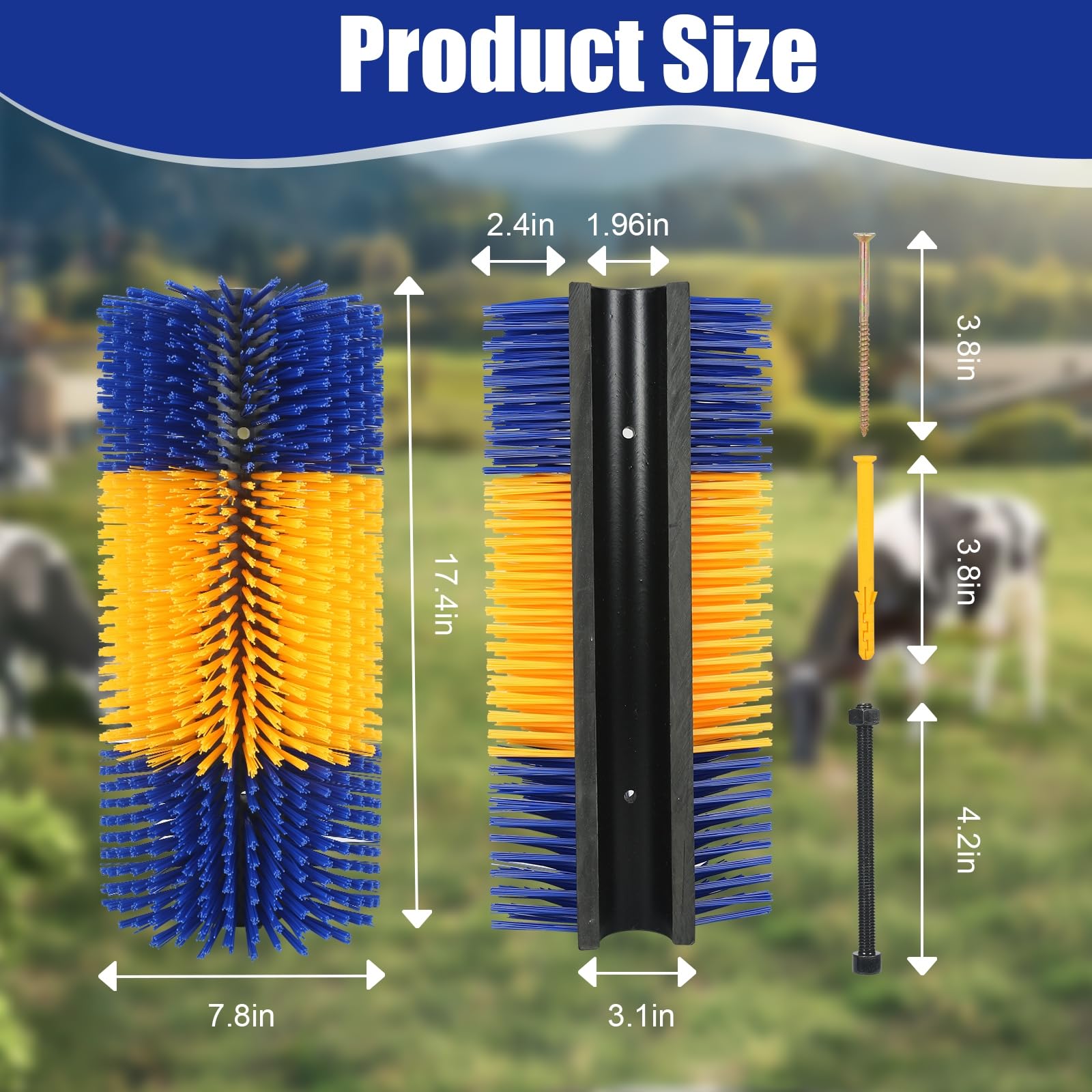 2Pcs Livestock Scratching Brush, Cow, Horse, Goat, Livestock Brushes For Scratching, Horse Brush, Cow Brush, Goat Scratching Pos