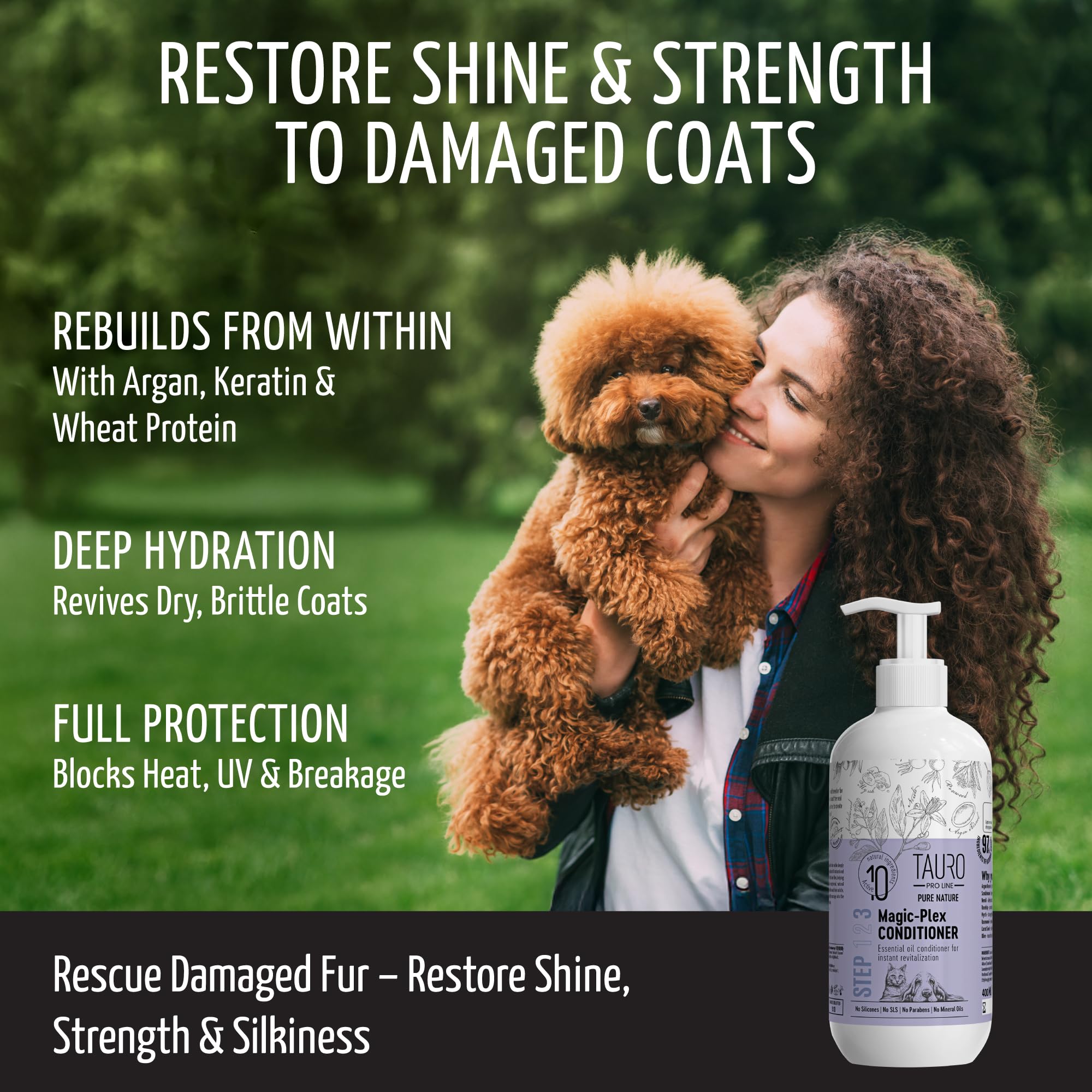 Tauro Pro Line Pure Nature Magix Plex Dogs And Cats Conditioner Instant Revitalization With Essential Oils For Shiny And Healthy