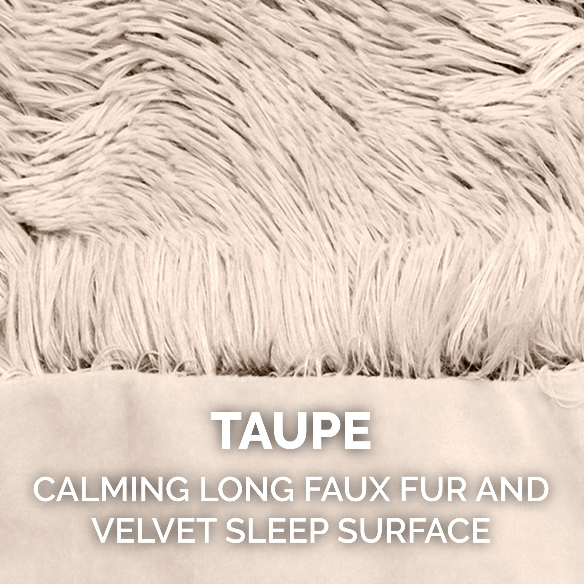 Furhaven Waterproof Throw Blanket For Dogs & Indoor Cats, Washable - Shaggy Plush Calming Long Faux Fur & Velvet Dog Blanket - Taupe, Medium