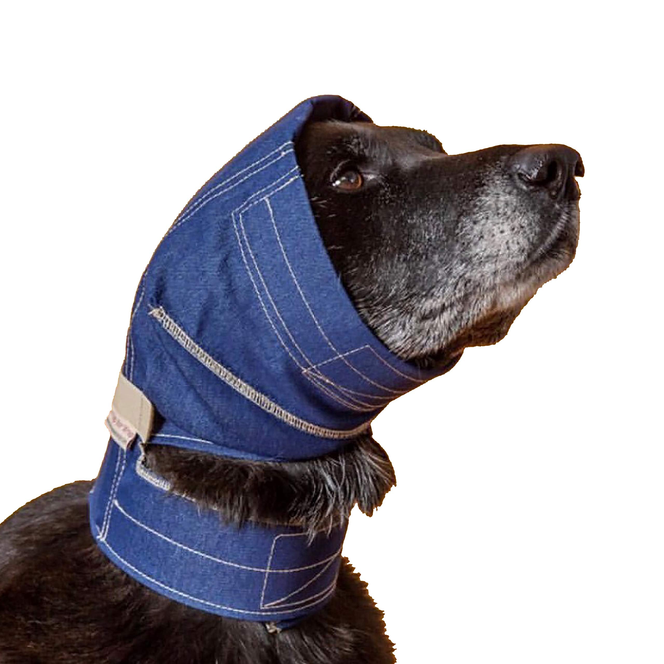 No Flap Ear Wrap (Denim, X-Large)