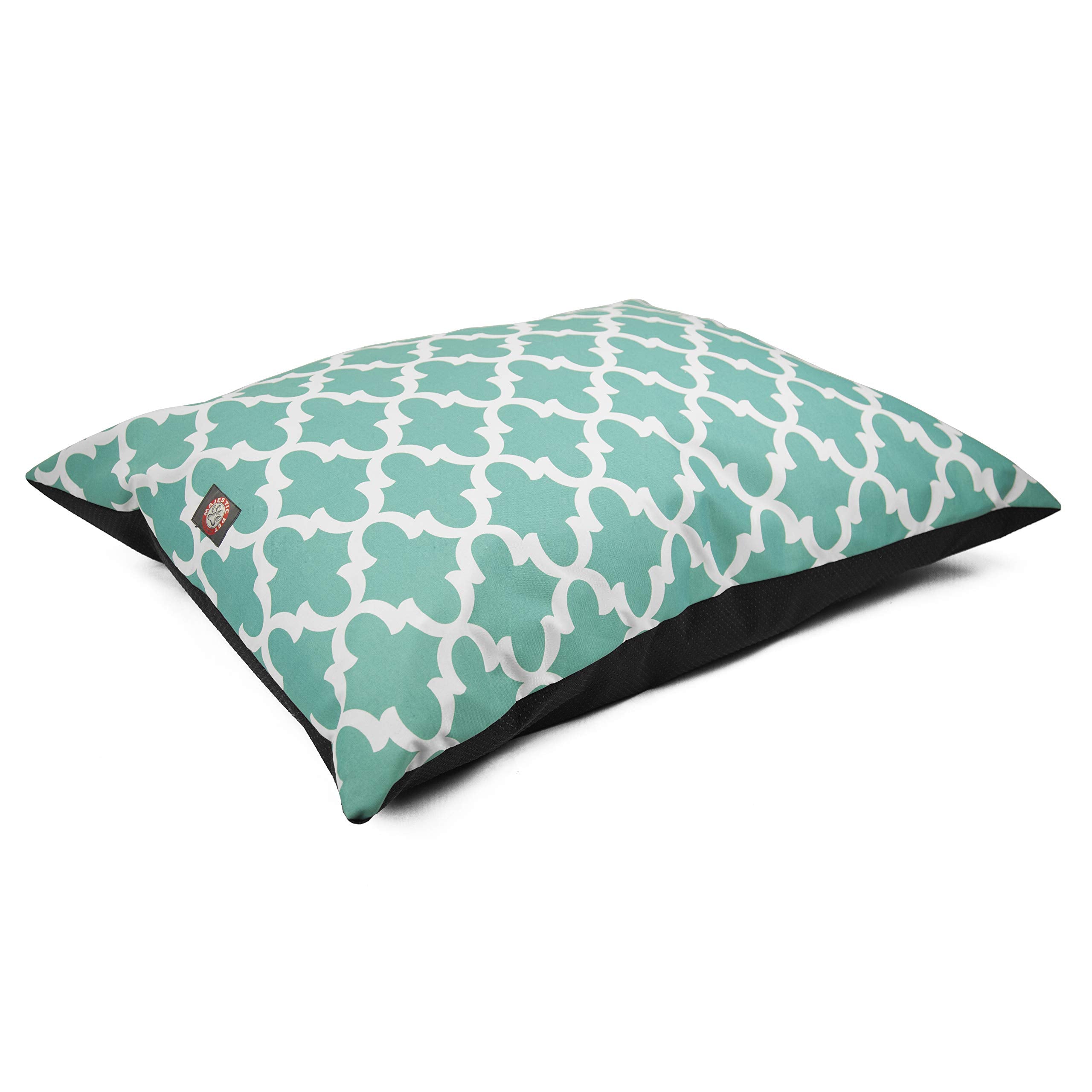 Majestic Pet Rectangle Large Dog Bed - Washable Non Slip Comfy - Super Value Pillow - Dog Kennel Bed For Sleeping - 46 X 35 Inch