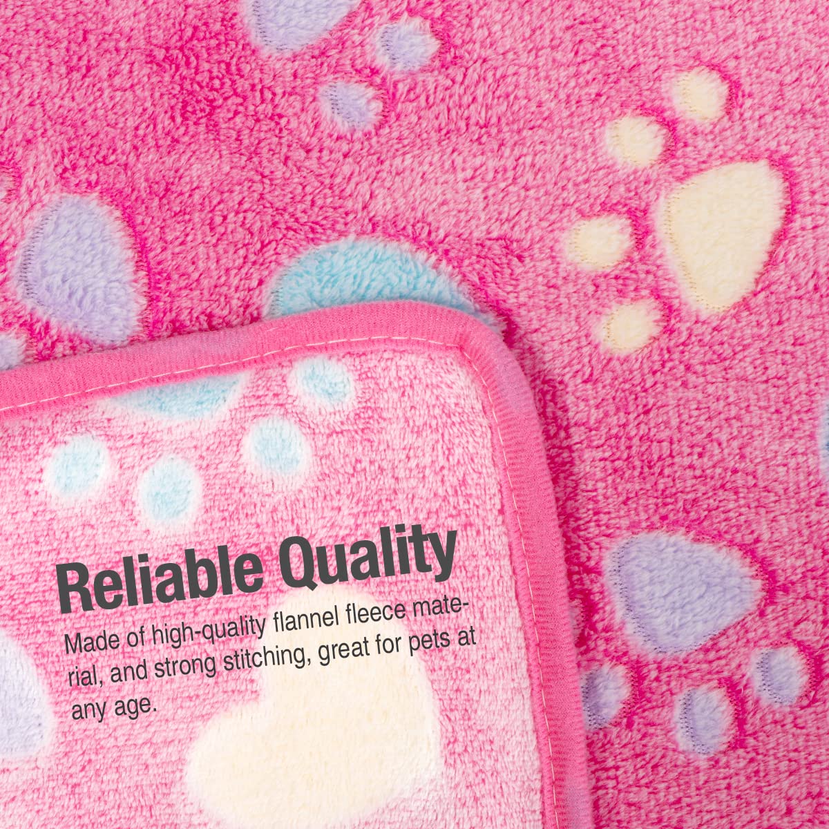 Pet Soft Blankets For Dogs - Fluffy Cats Dogs Blankets For Small Medium & Large Dogs, Cute Print Pet Throw Puppy Blankets Fleece