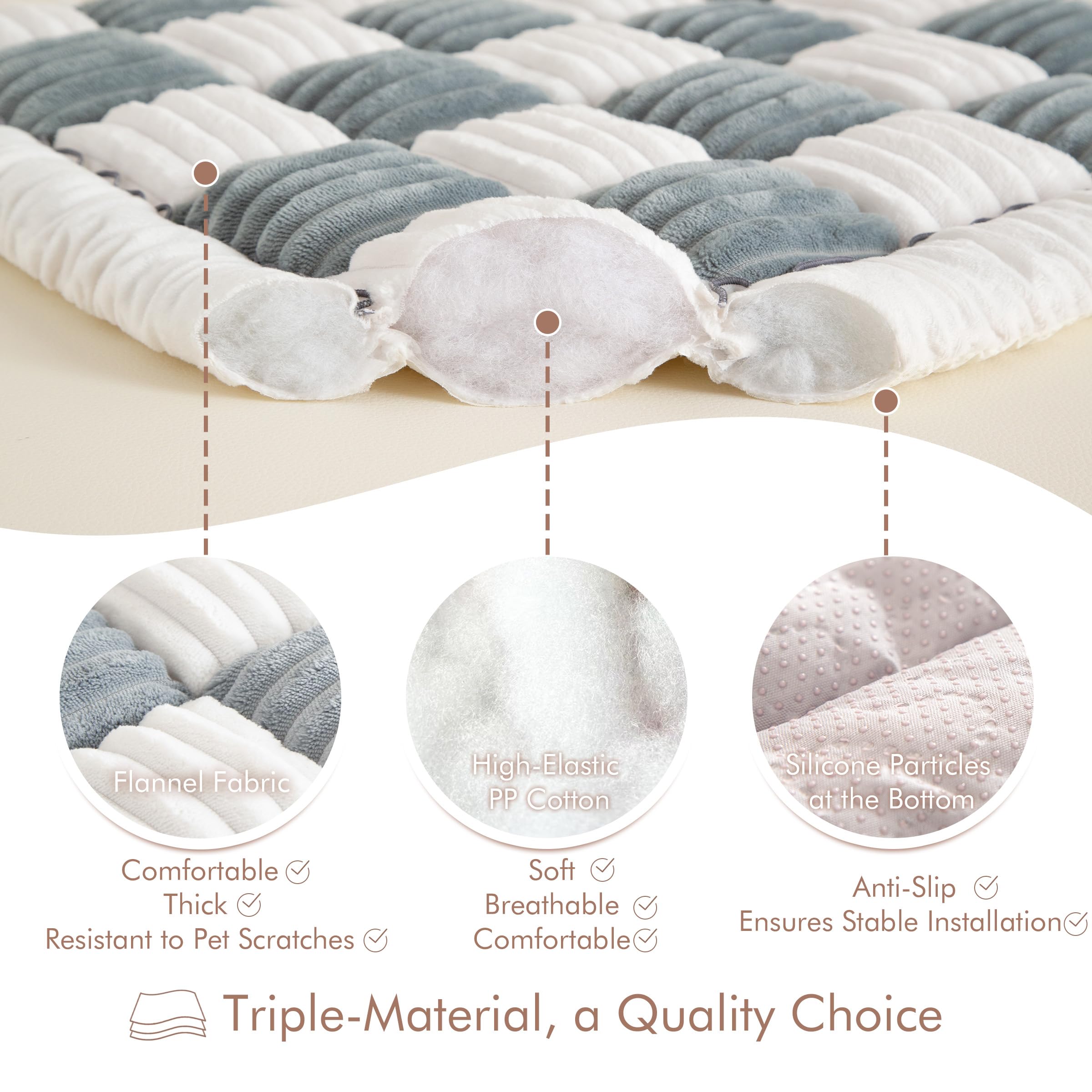 Nestlymoly Couch Cover For Dogs Washable, Sofa Covers For 3 Cushion Couch Sofa Pet Friendly, Fuzzy Couch Bed Furniture Protector