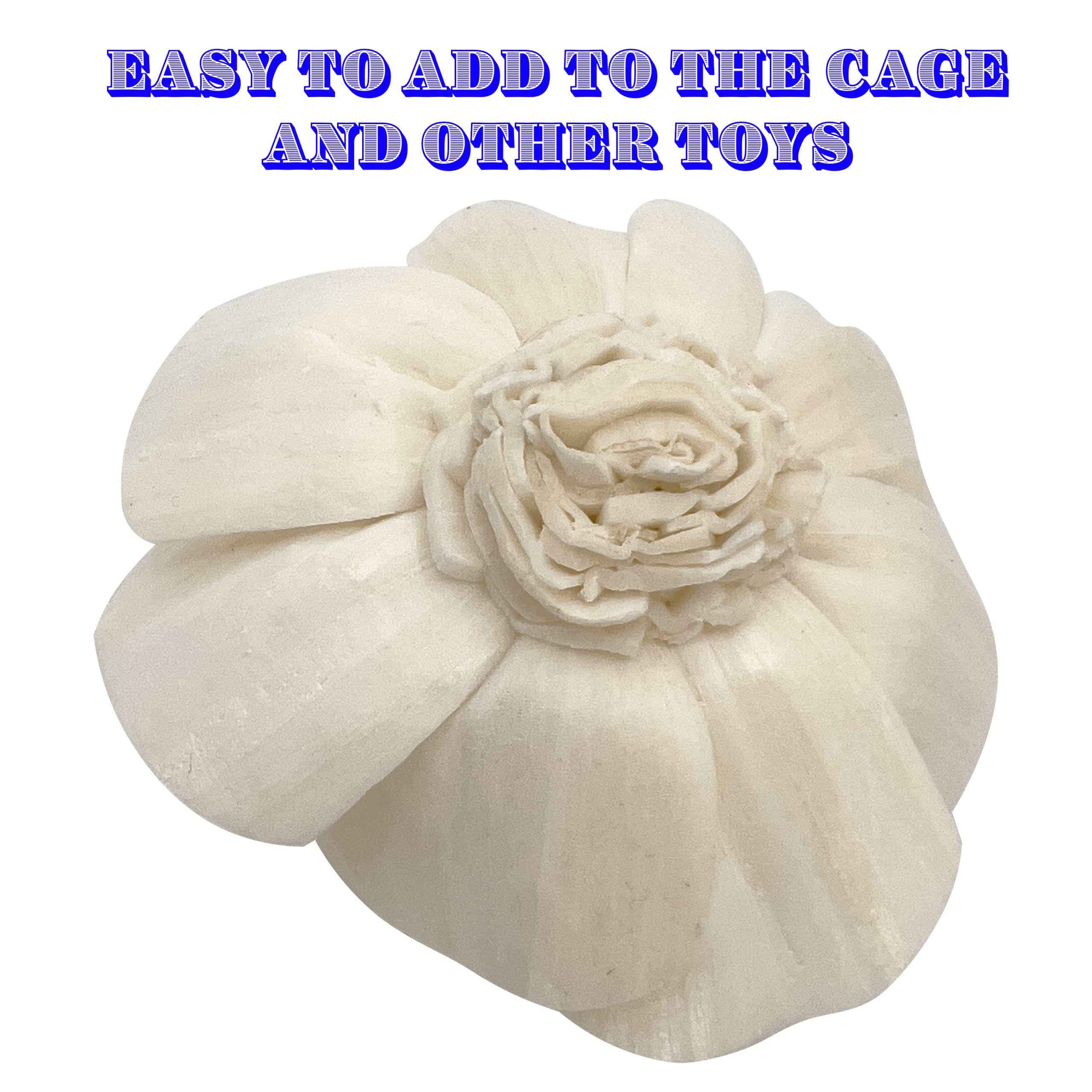 Mandarin Bird Toys By M&M 5175 Sola Shred Roses - Handmade Sola Wood Shreddable Foot Toys, Lightweight, Lots Of Thin Wood Layers