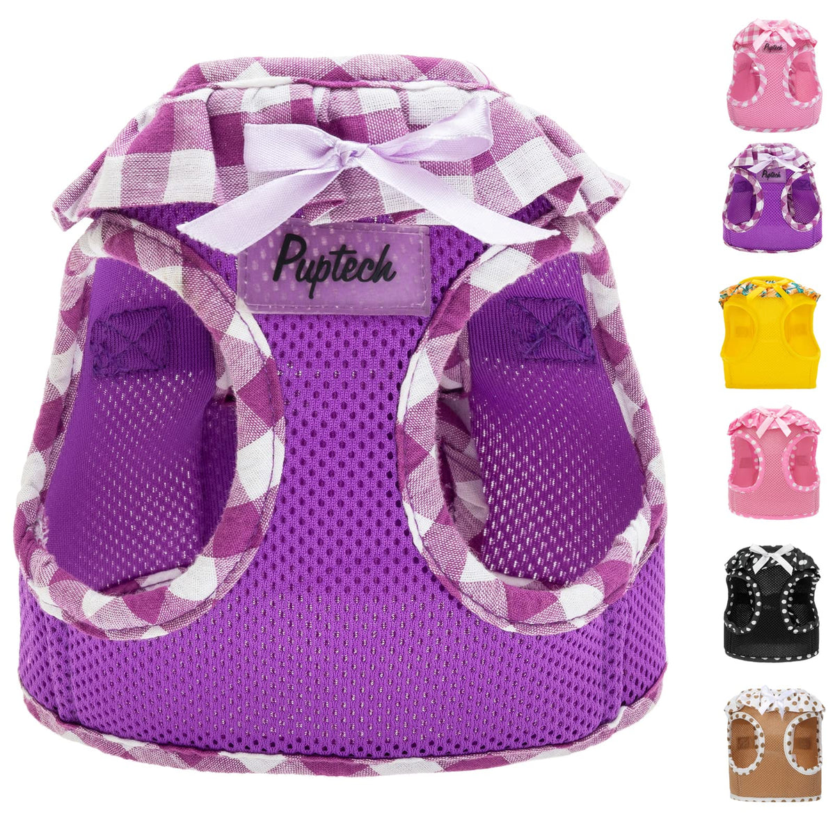 Pupteck Small Dog Harness No Pull Step-In Soft Mesh Puppy Padded Pet Vest Harnesses For Girl Cats Small Dogs