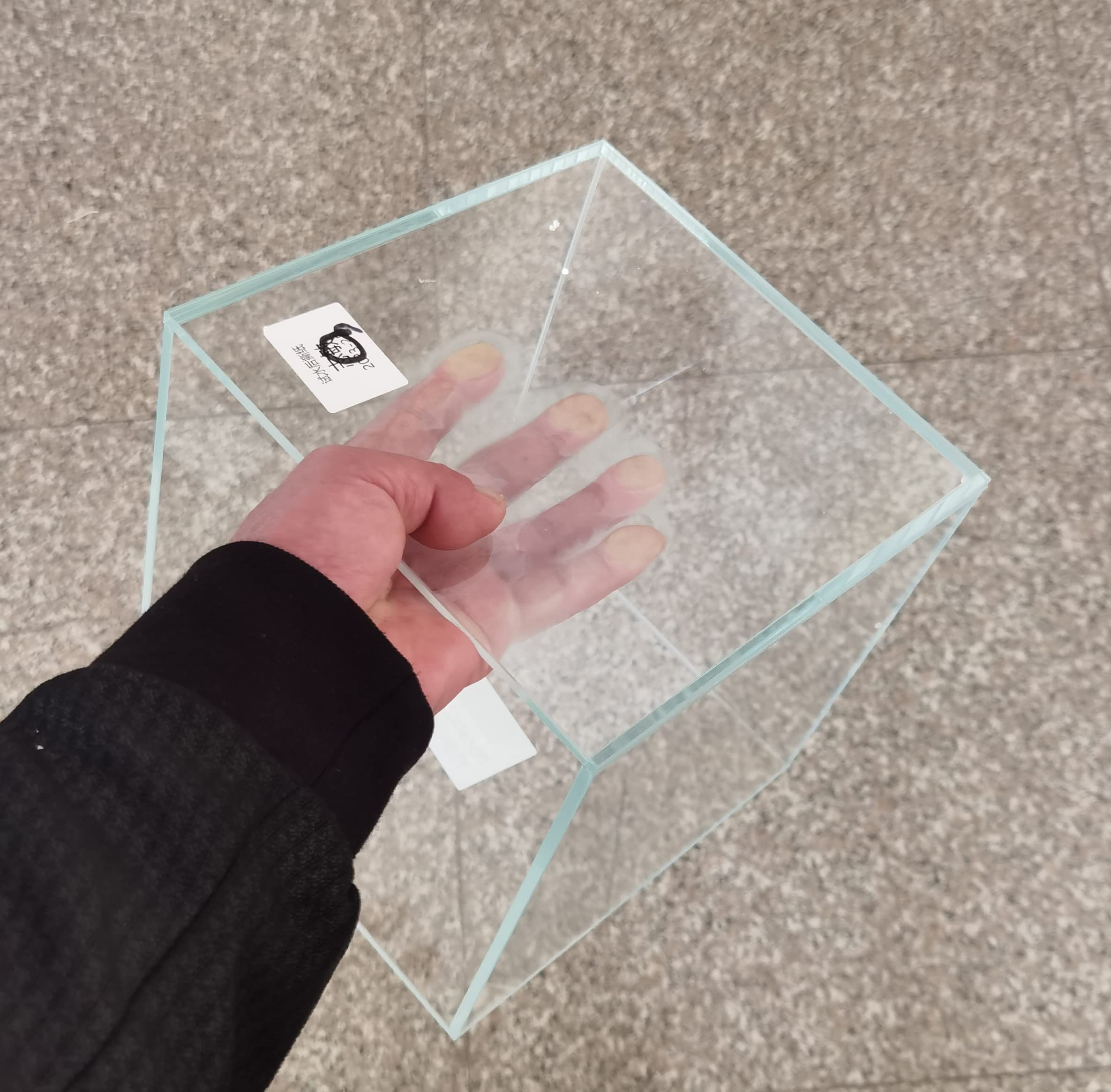 AWXZOM Small Nano Tall Rimless Tank, Glass Fish Tank, Betta Tank (2 Gallon 7.8x7.8x7.8inch/20x20x20cm)